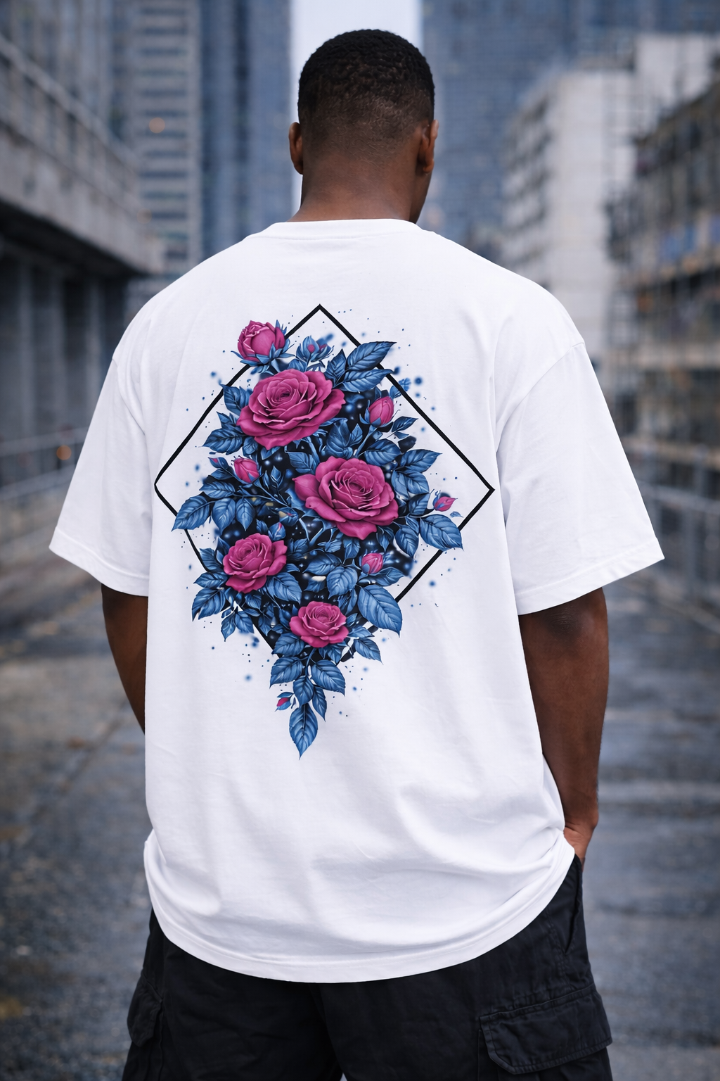 T-Shirt Oversized Pink & Blue 3