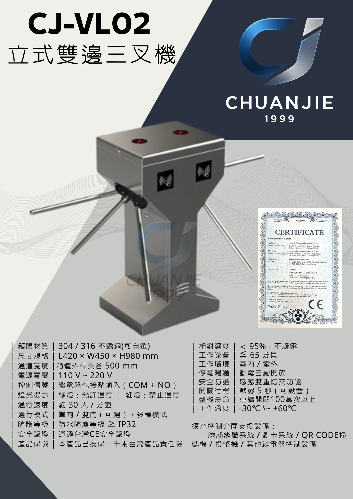 CJ-VL02 立式雙邊三叉機