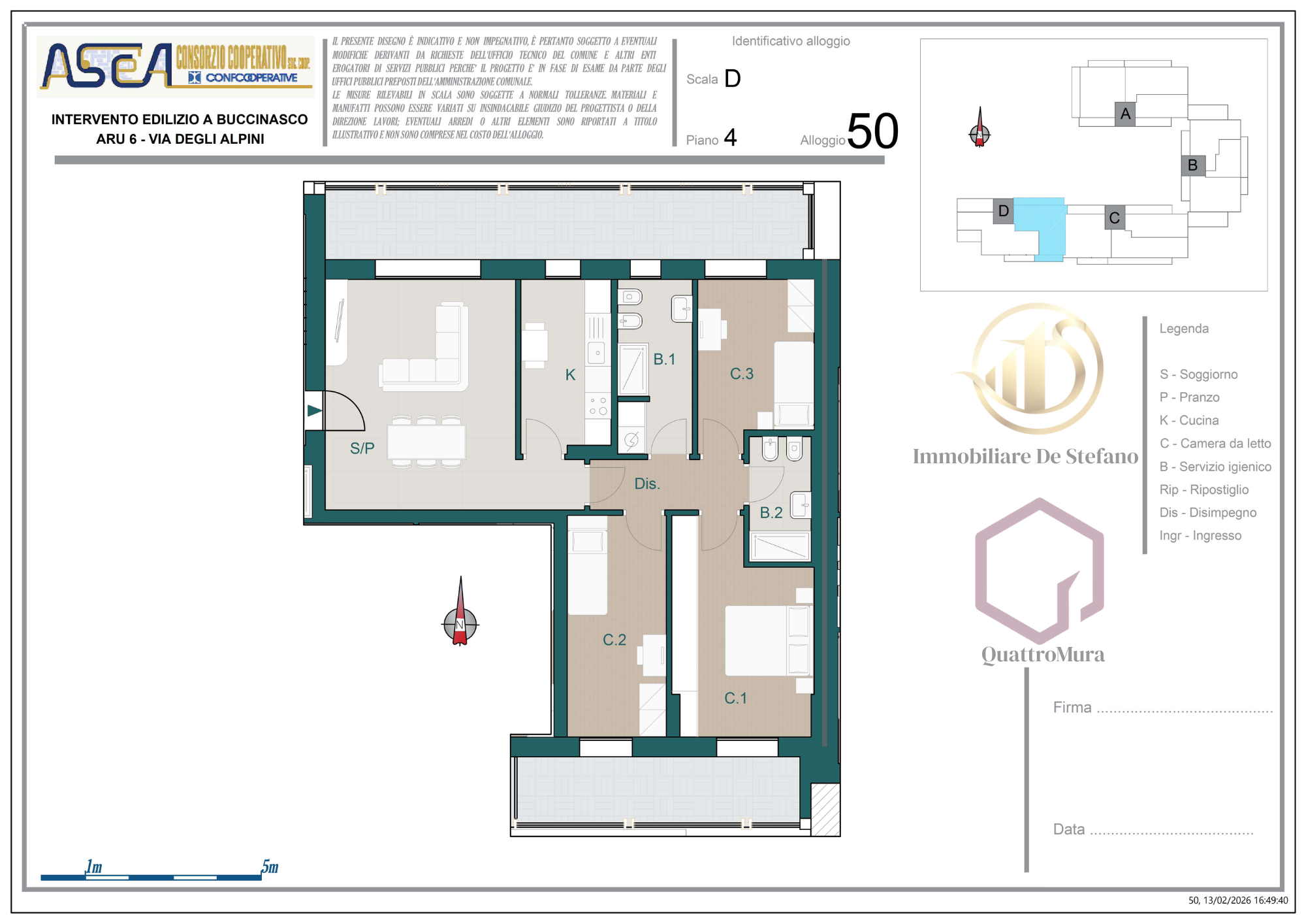 Planimetria Appartamento 50