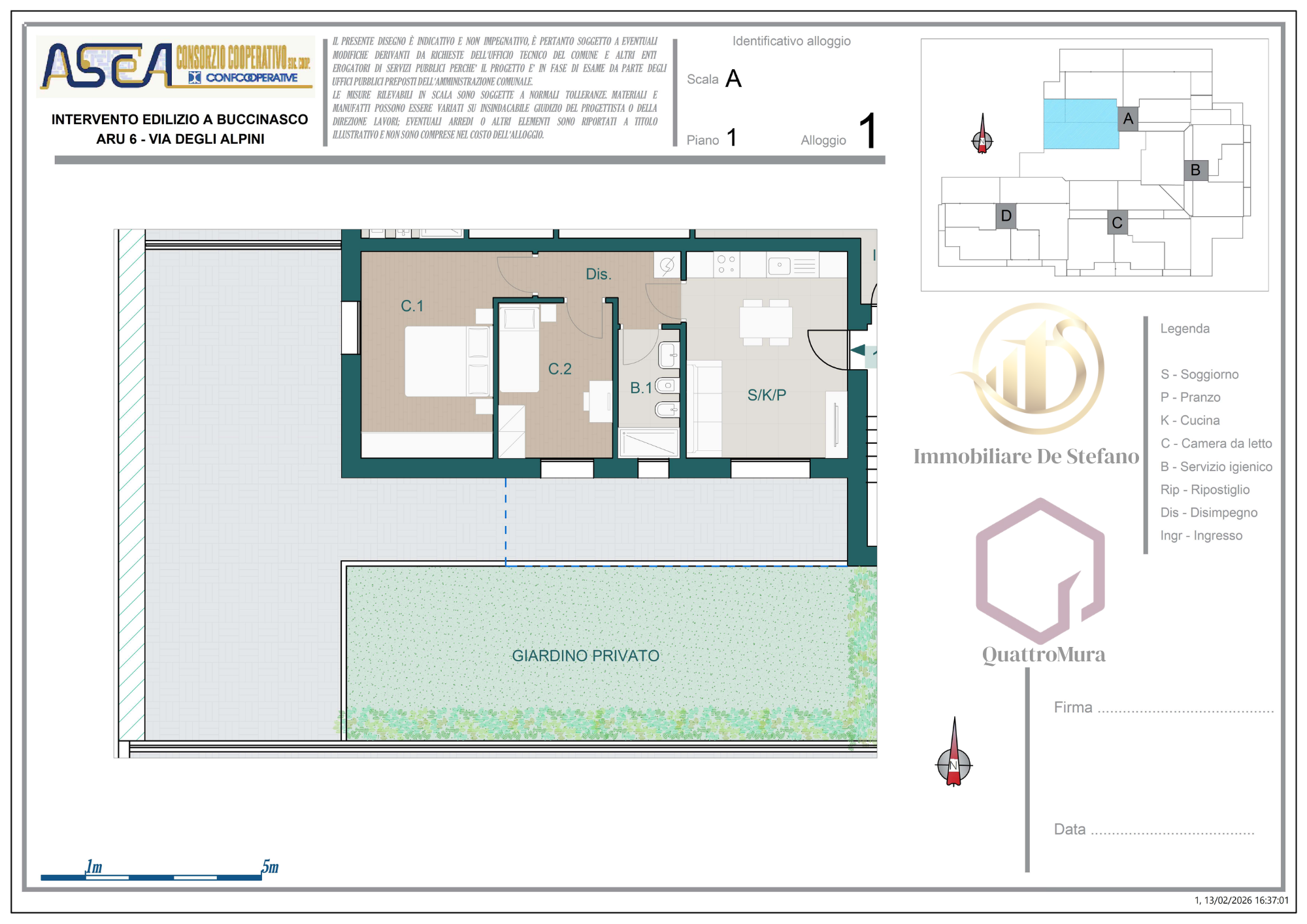 Planimetria Appartamento 1