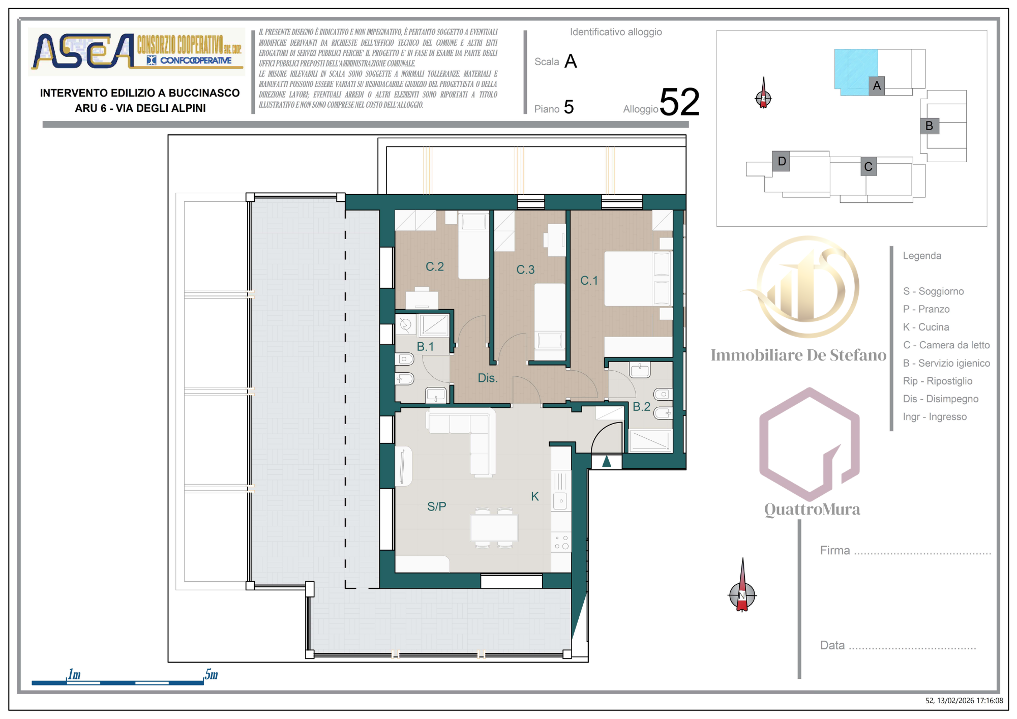 Planimetria Appartamento 52