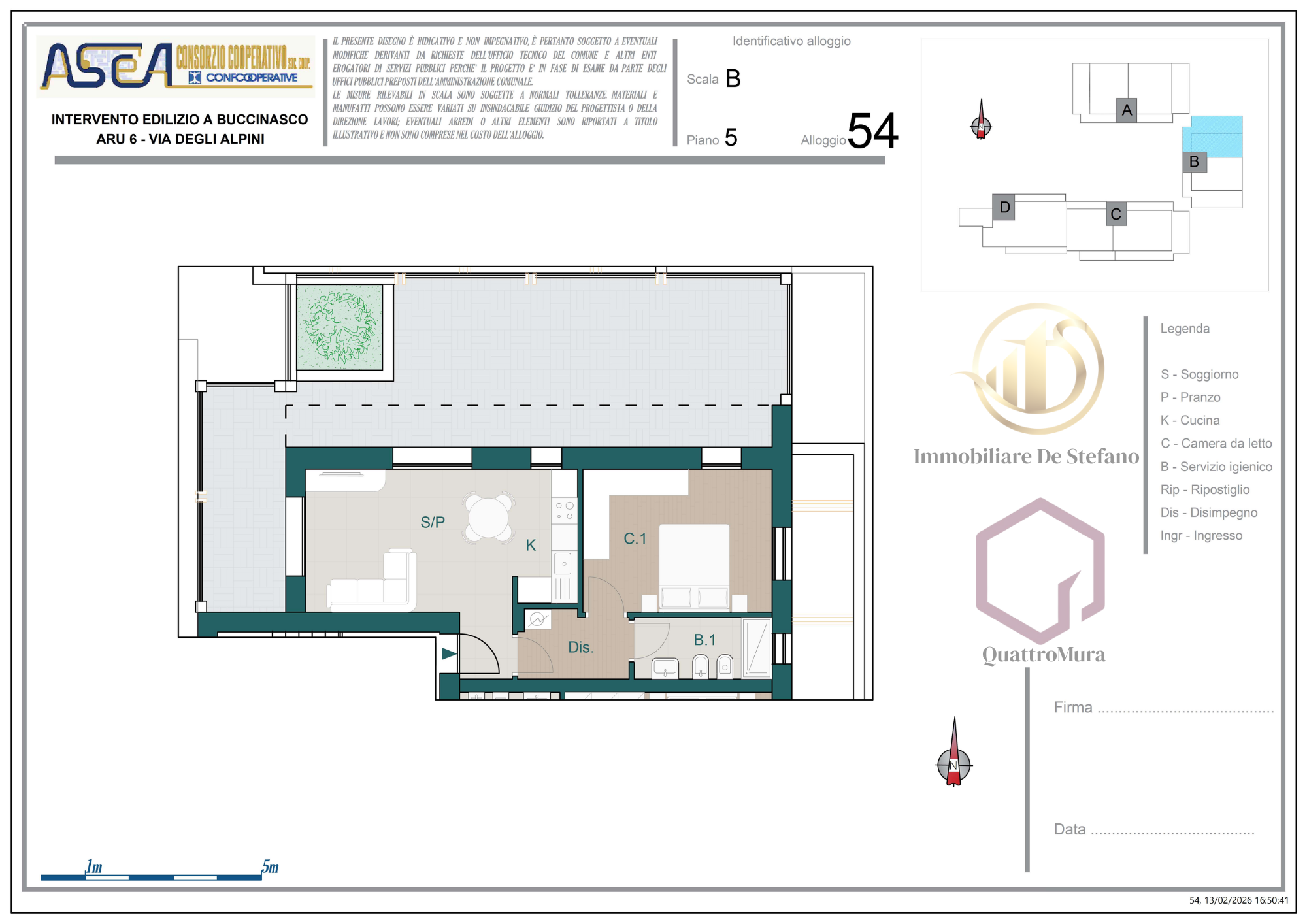 Planimetria Appartamento 54