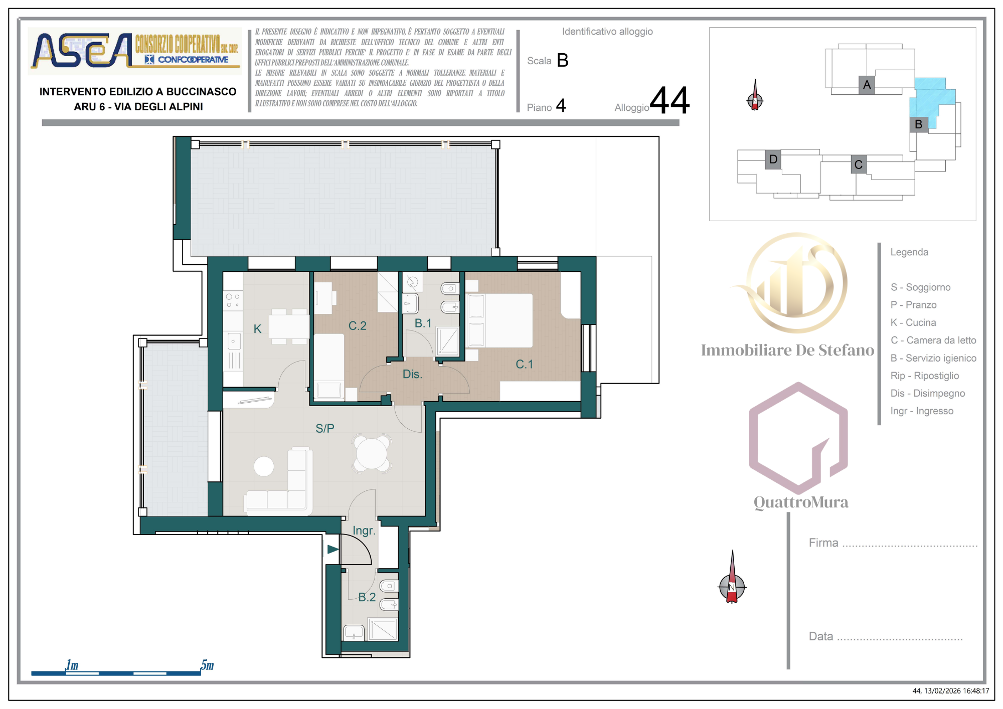 Planimetria Appartamento 44