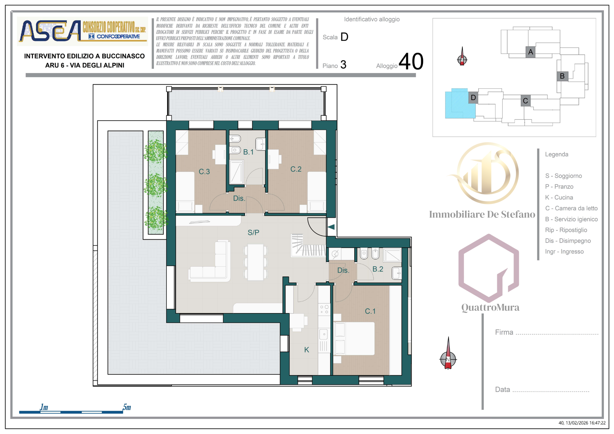 Planimetria Appartamento 40