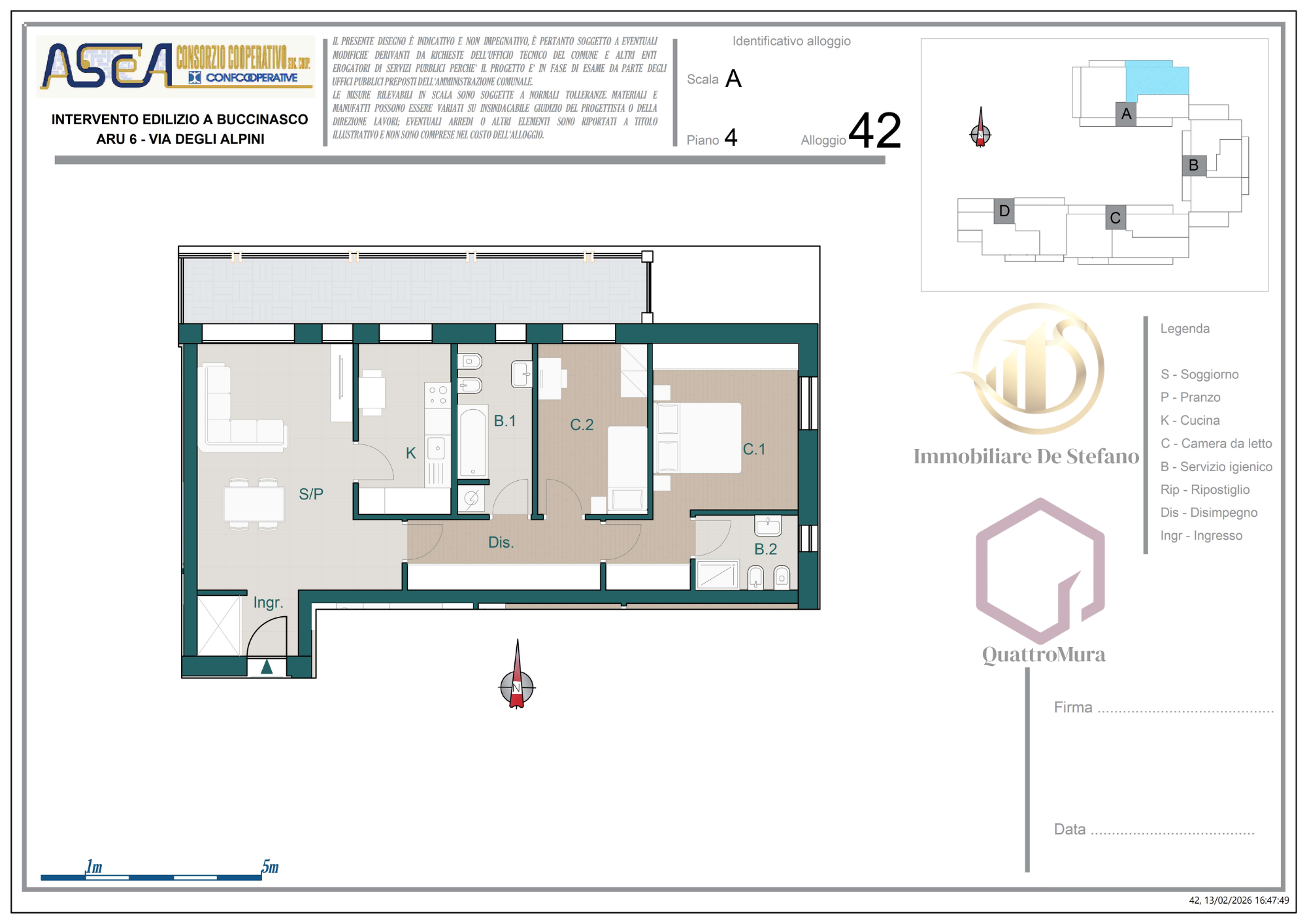 Planimetria Appartamento 42