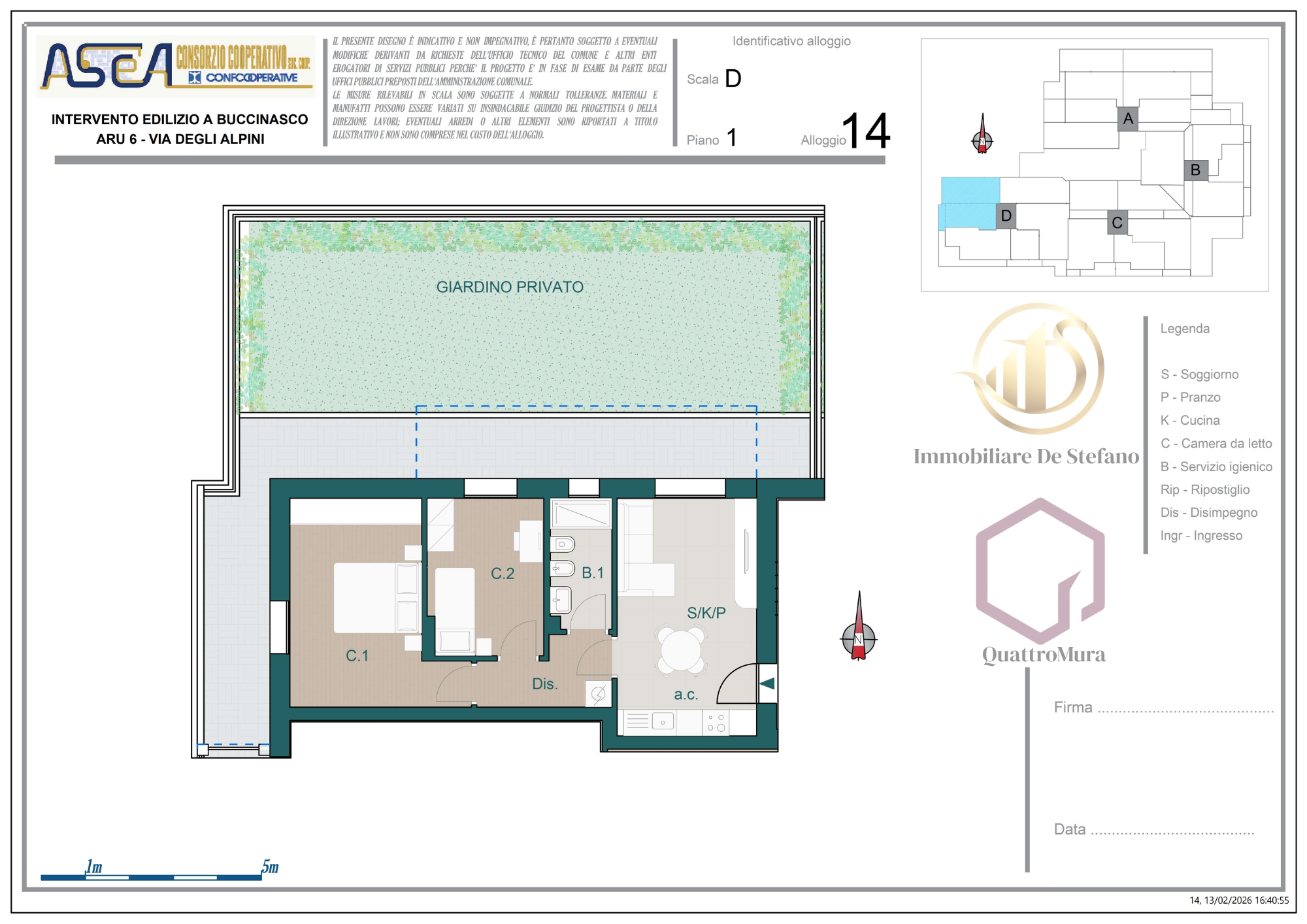Planimetria Appartamento 14