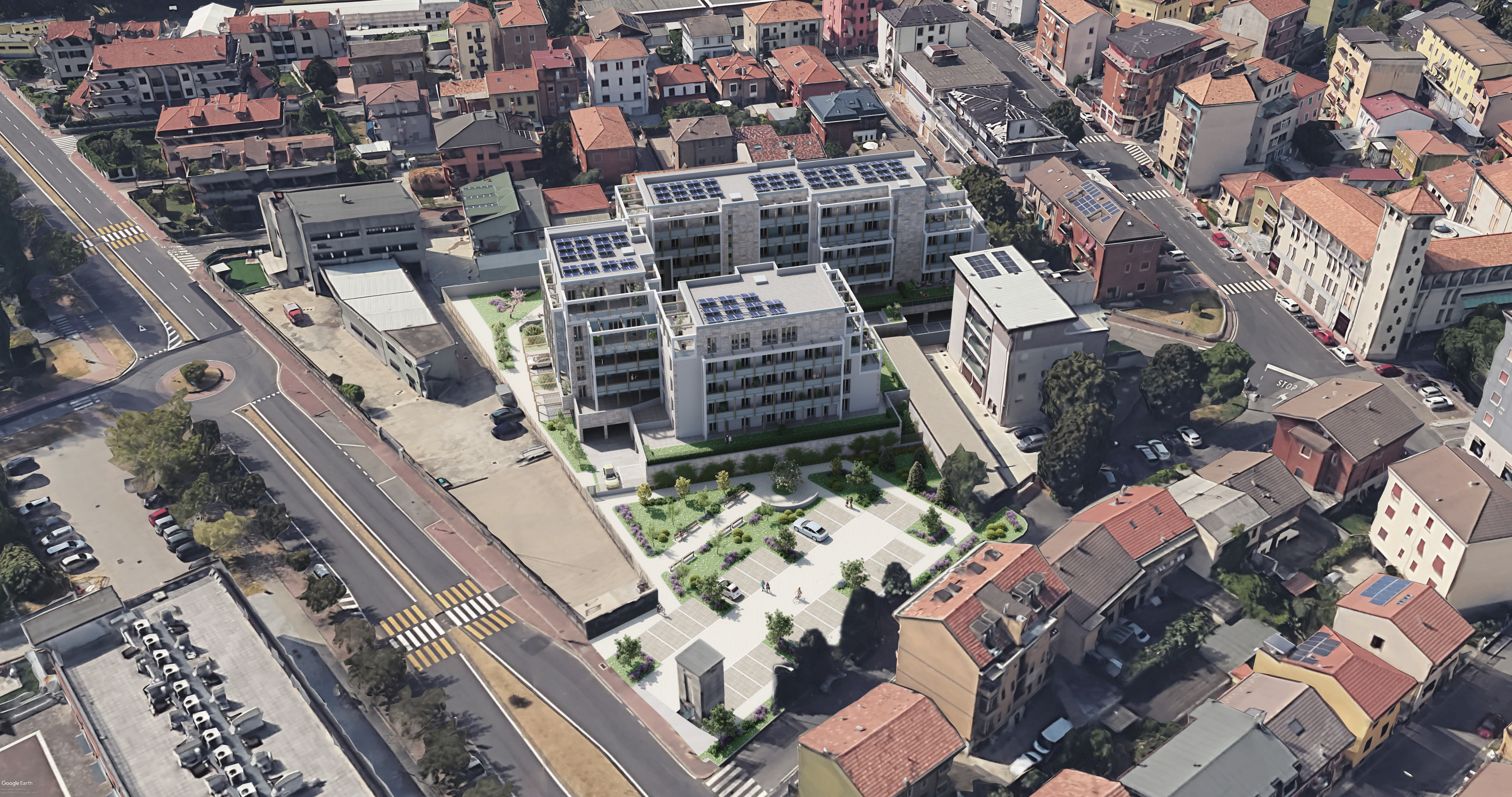 Vista aerea inserimento - Rendering 03