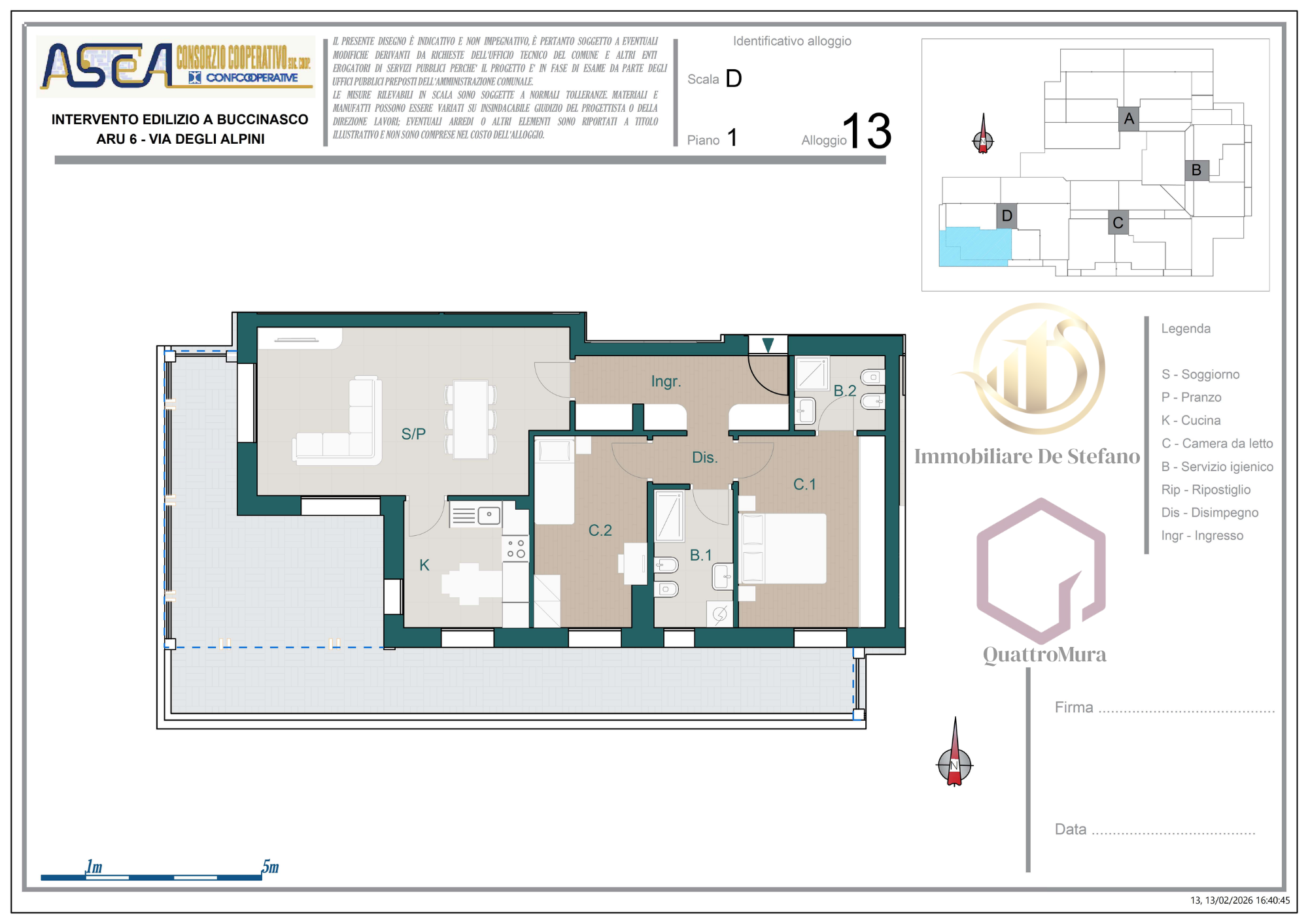 Planimetria Appartamento 13