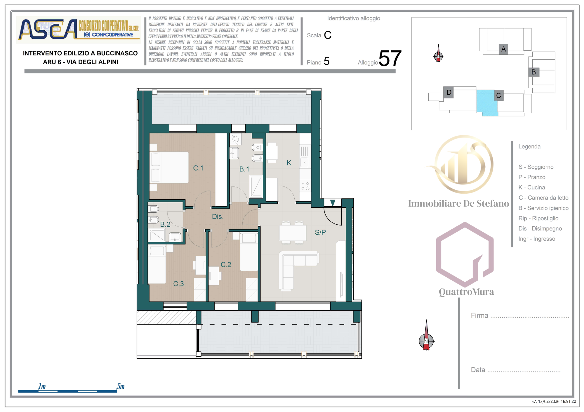 Planimetria Appartamento 57
