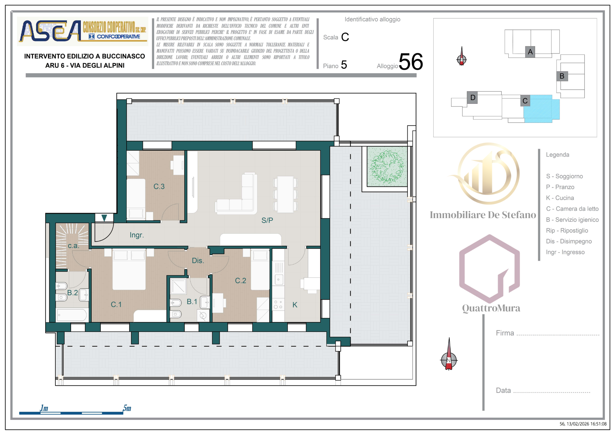 Planimetria Appartamento 56