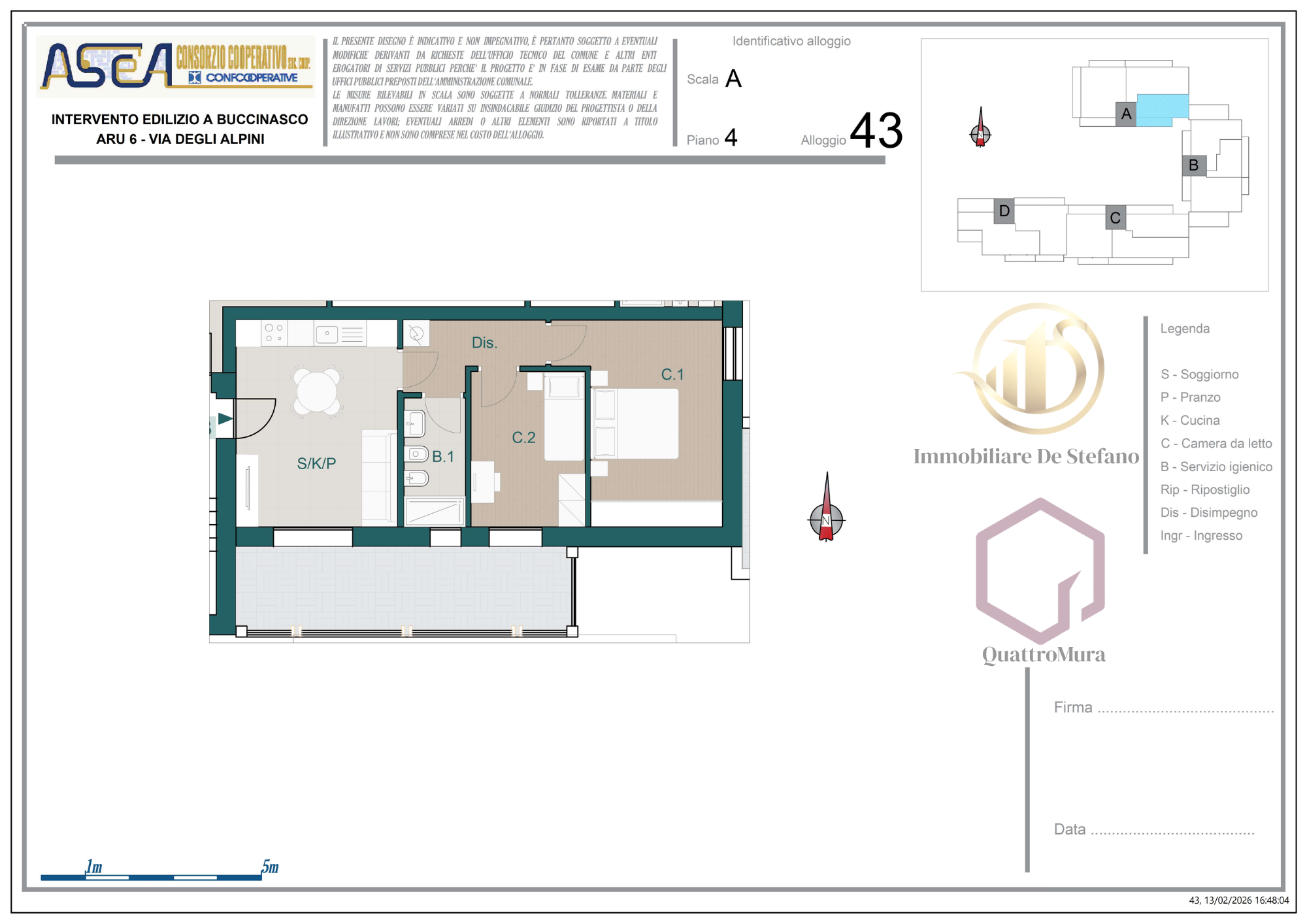 Planimetria Appartamento 43