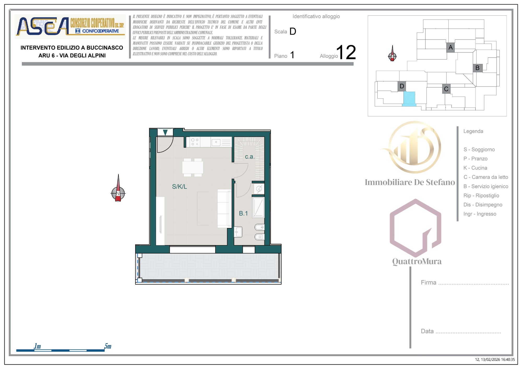 Planimetria Appartamento 12