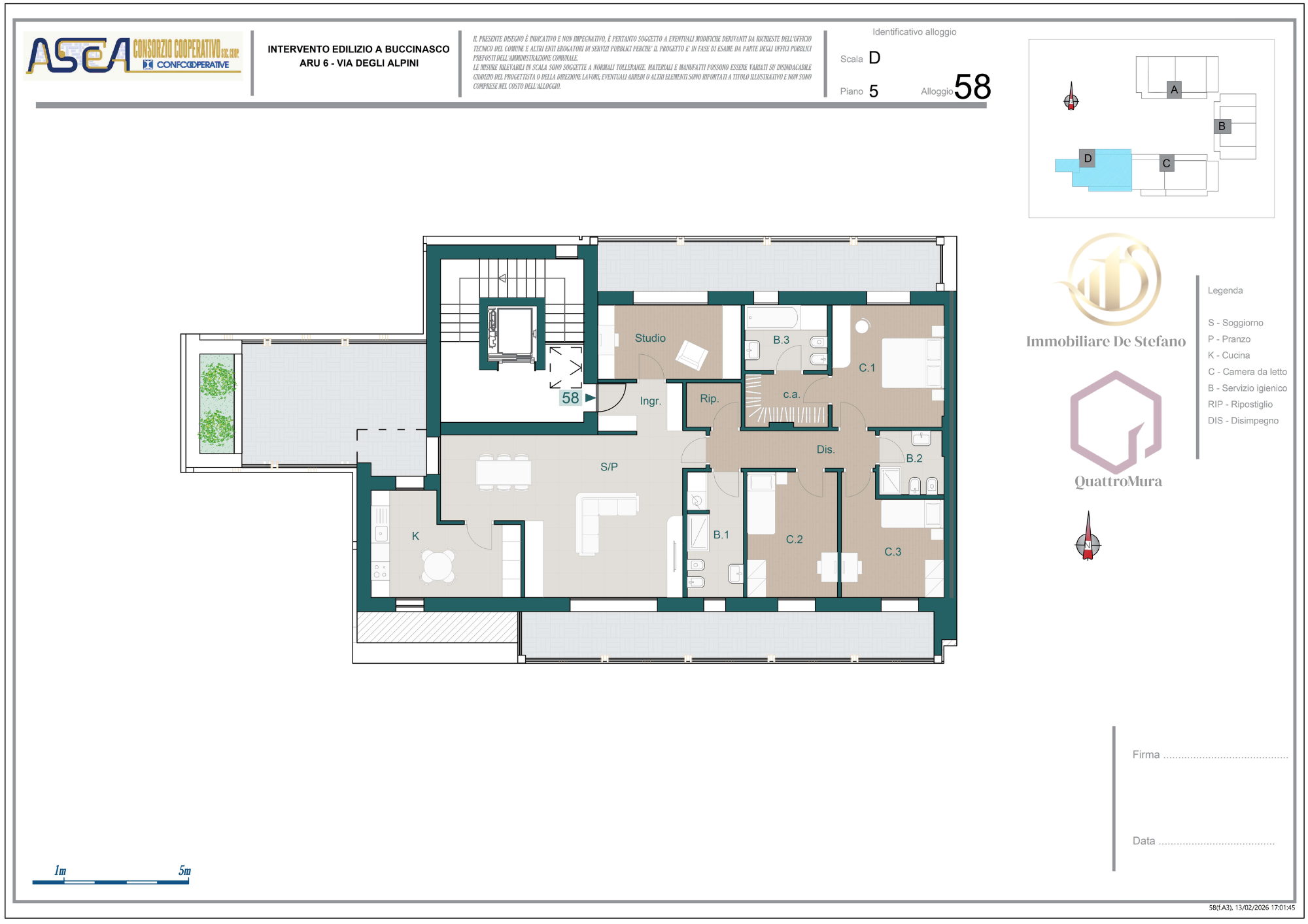 Planimetria Appartamento 58