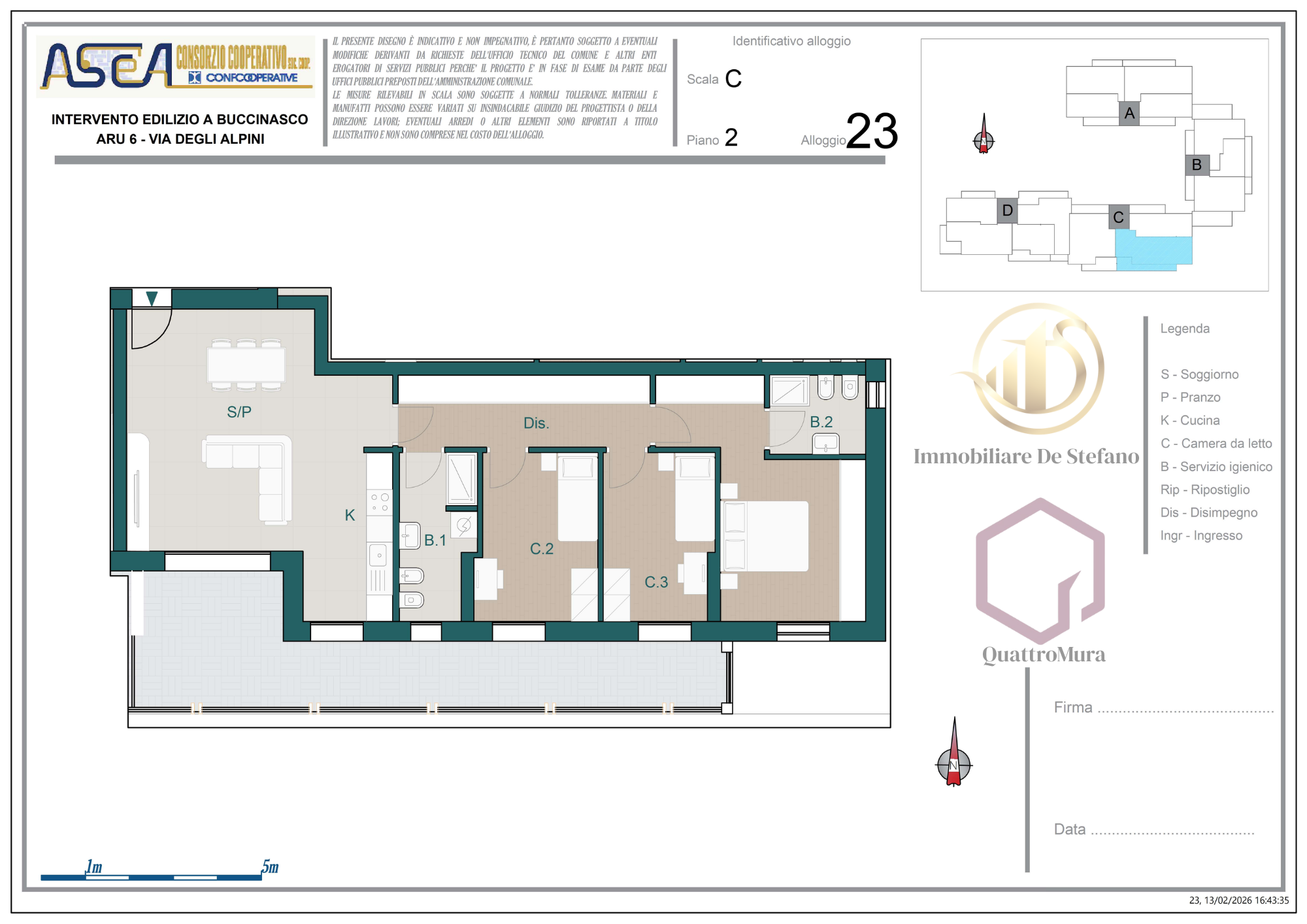 Planimetria Appartamento 23