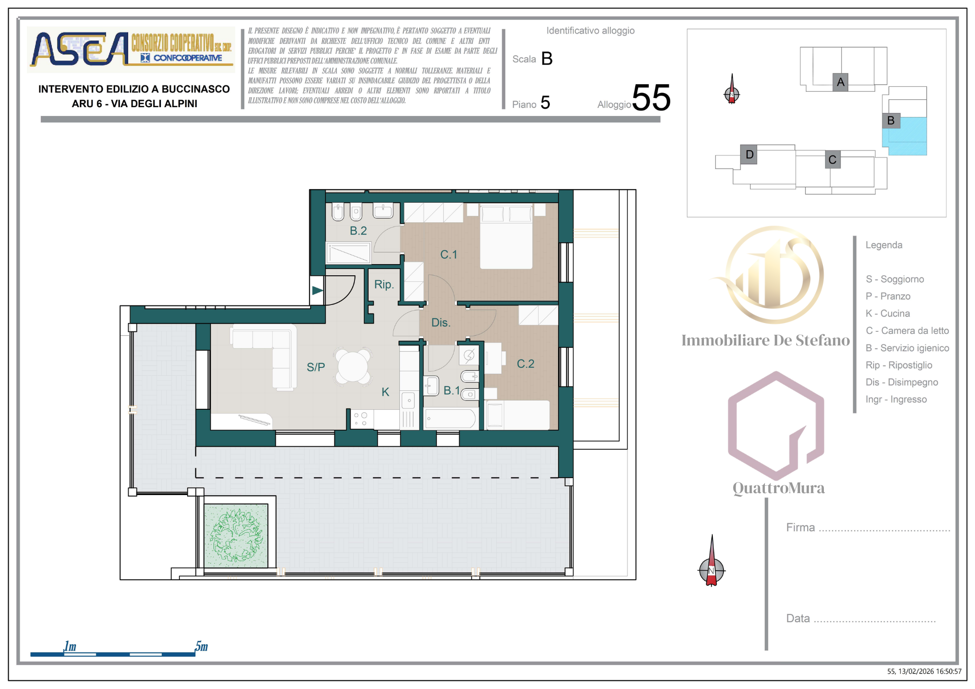 Planimetria Appartamento 55