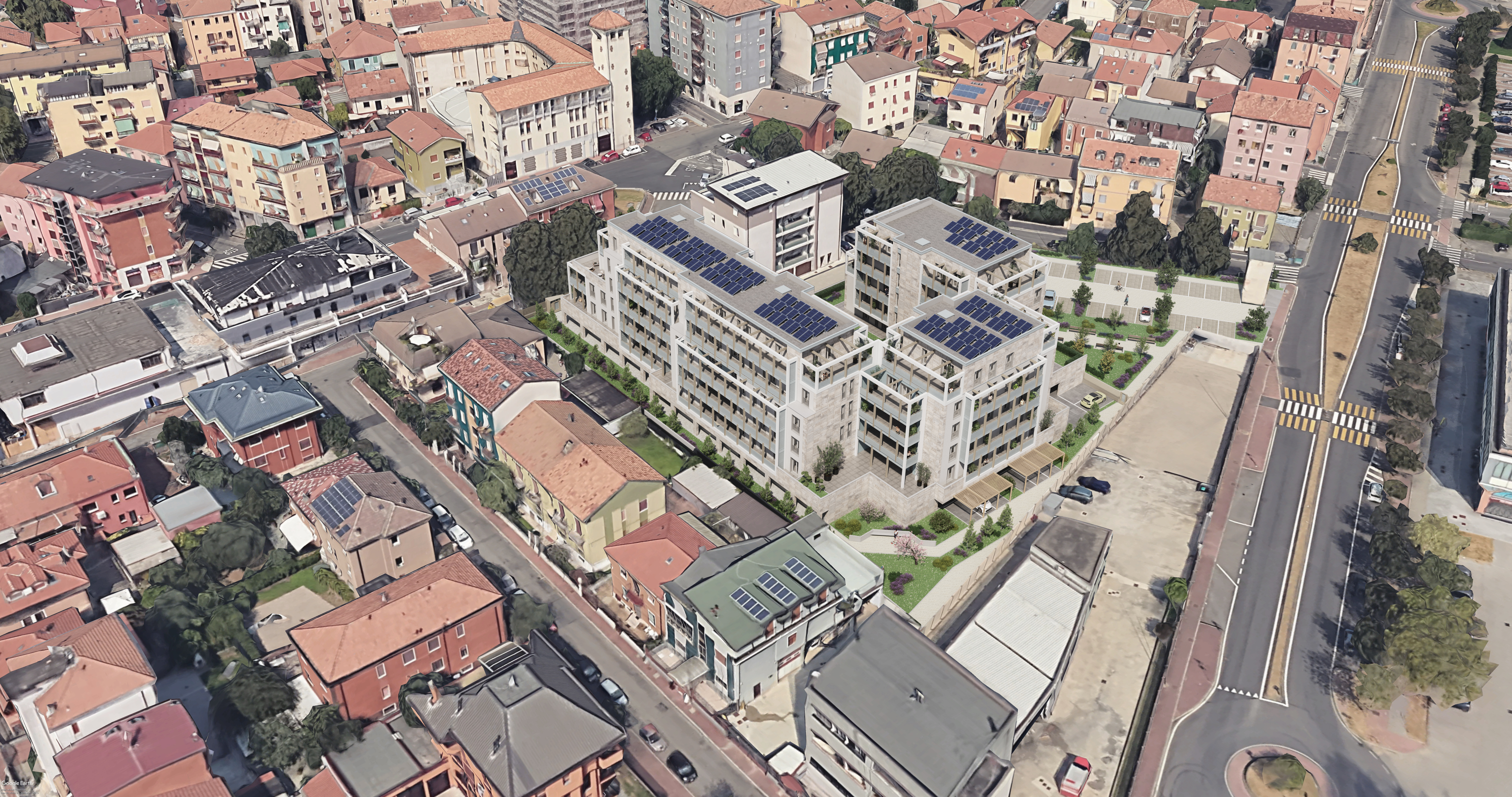 Vista aerea inserimento - Rendering 01