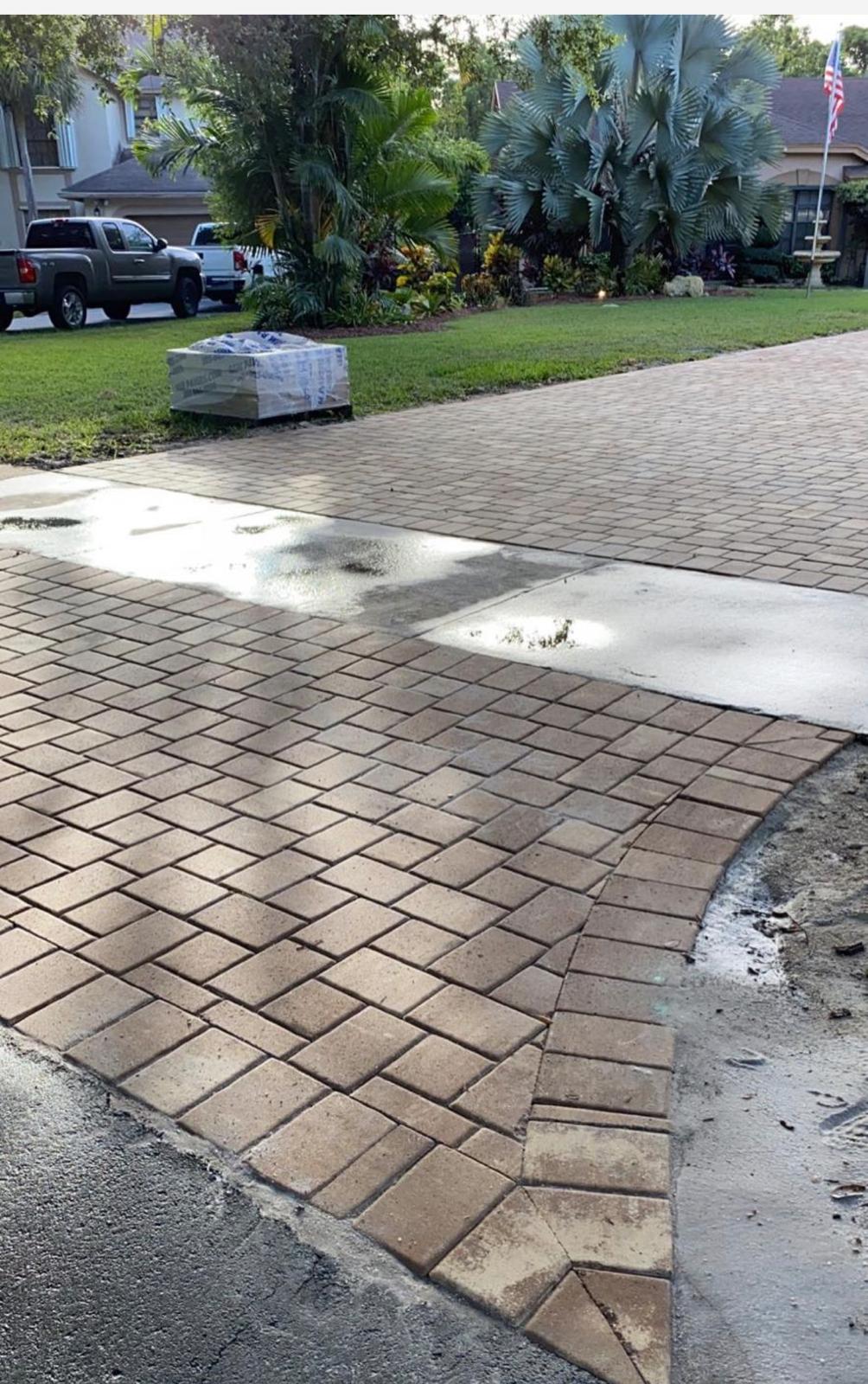 Paver Driveway Install