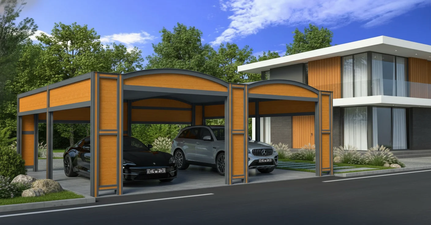 Model 2 - İkili Açık Villa Garajı