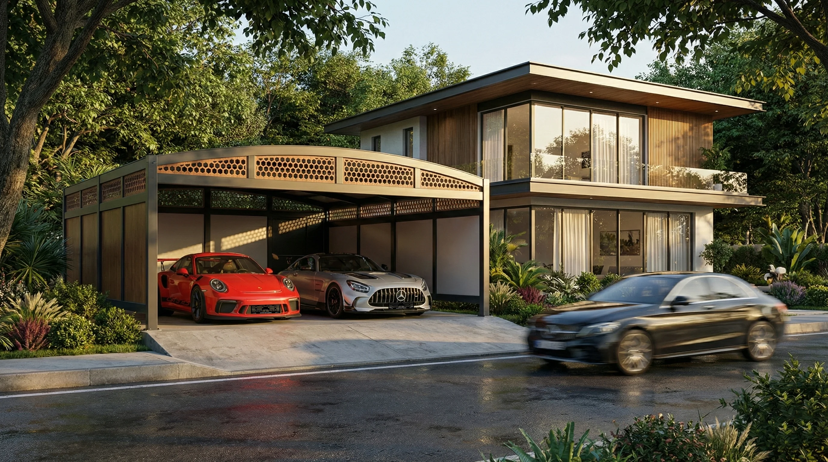 Model 3 - İkili Kapalı Kepenksiz Villa Garajı