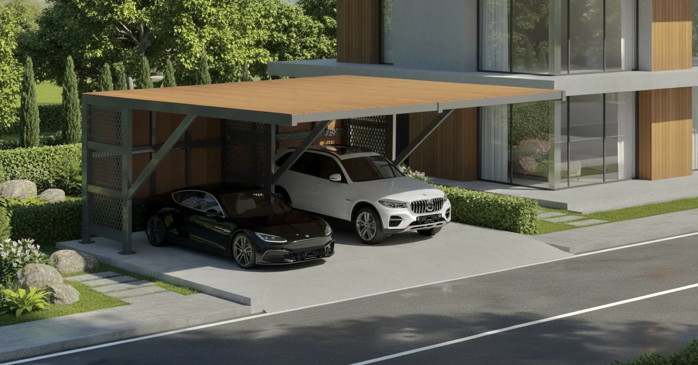 Model 7 - İkili Açık Villa Garajı