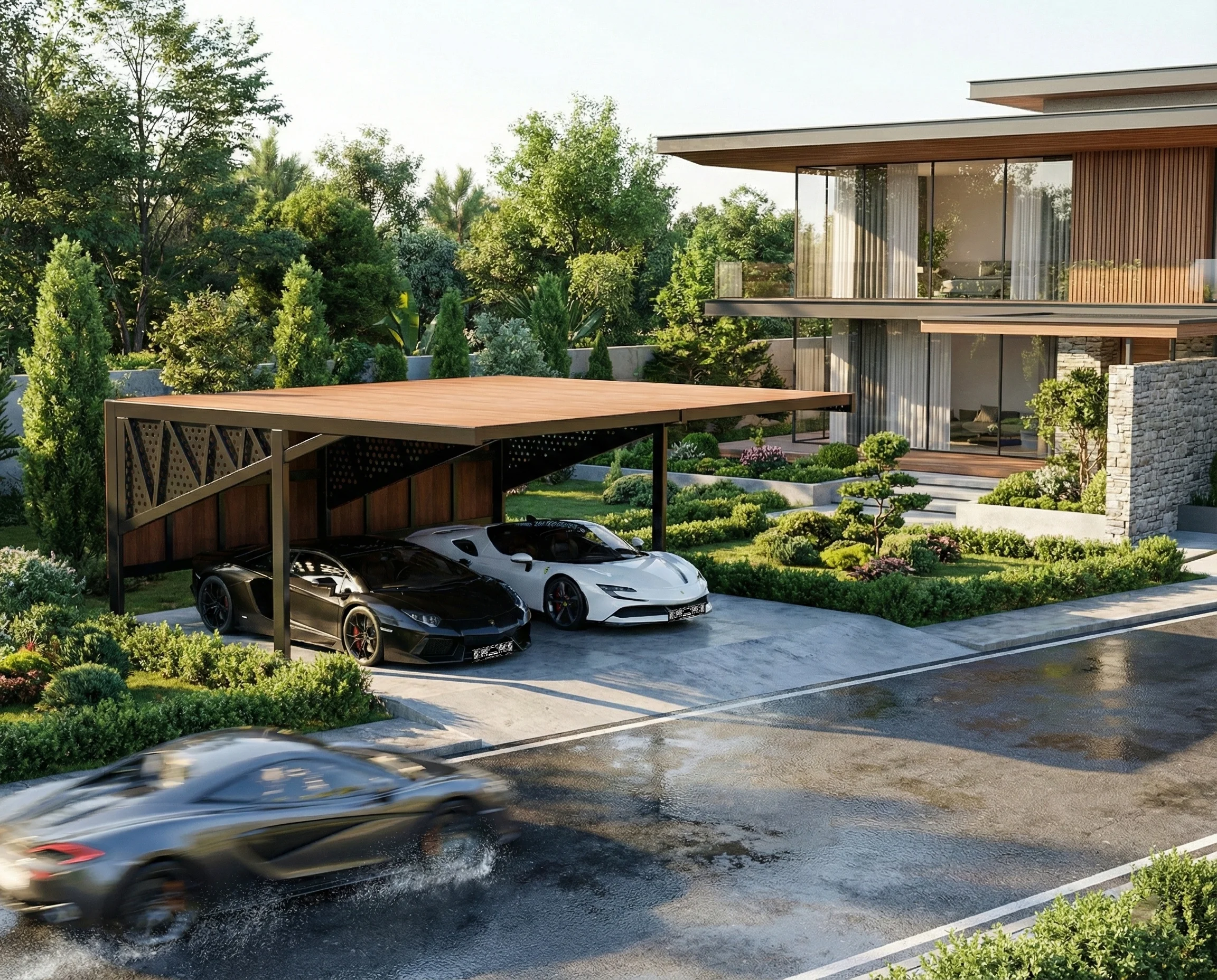 Model 6 - İkili Açık Villa Garajı