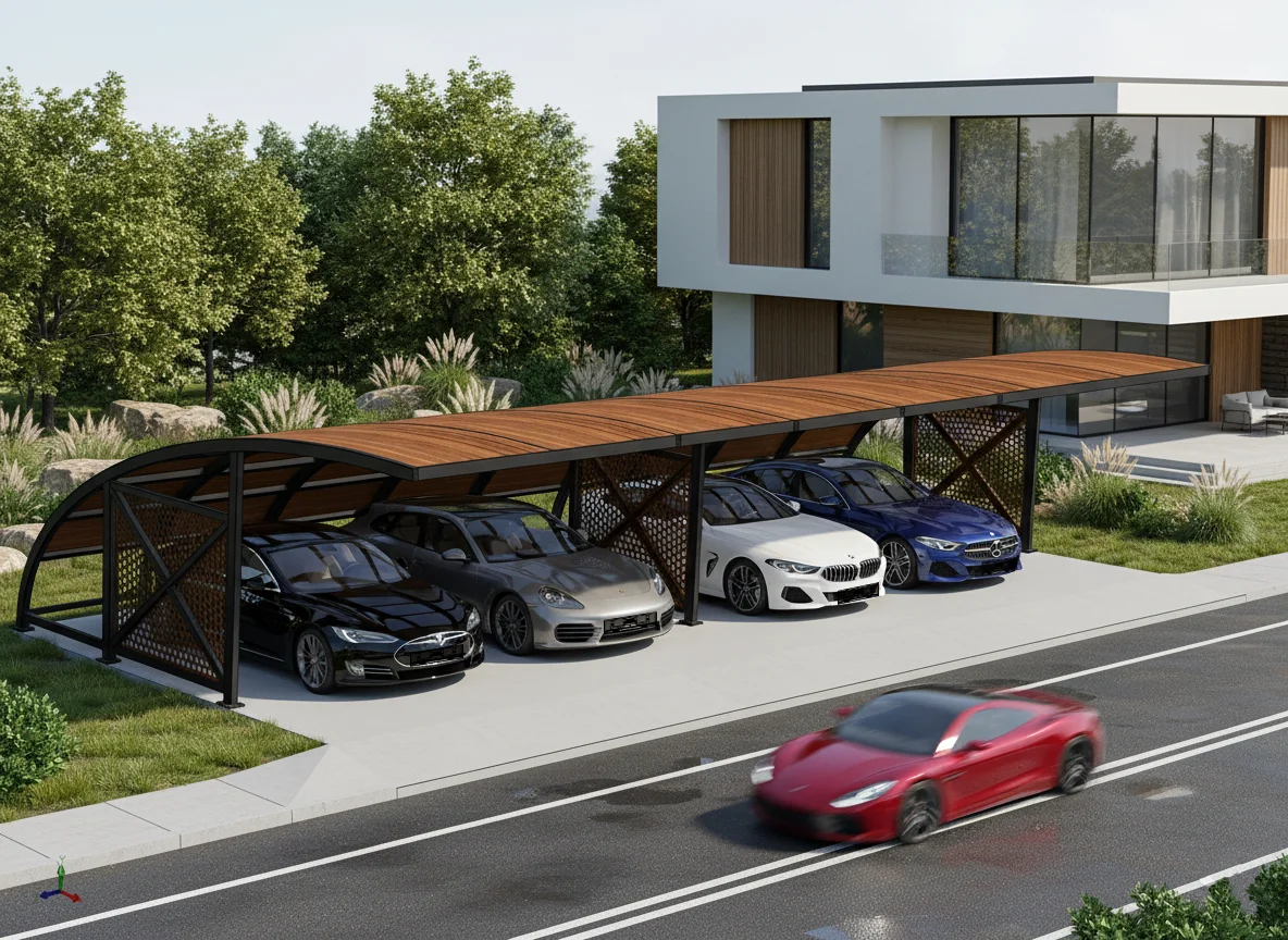 Model 5 - Dörtlü Bombeli Açık Villa Garajı