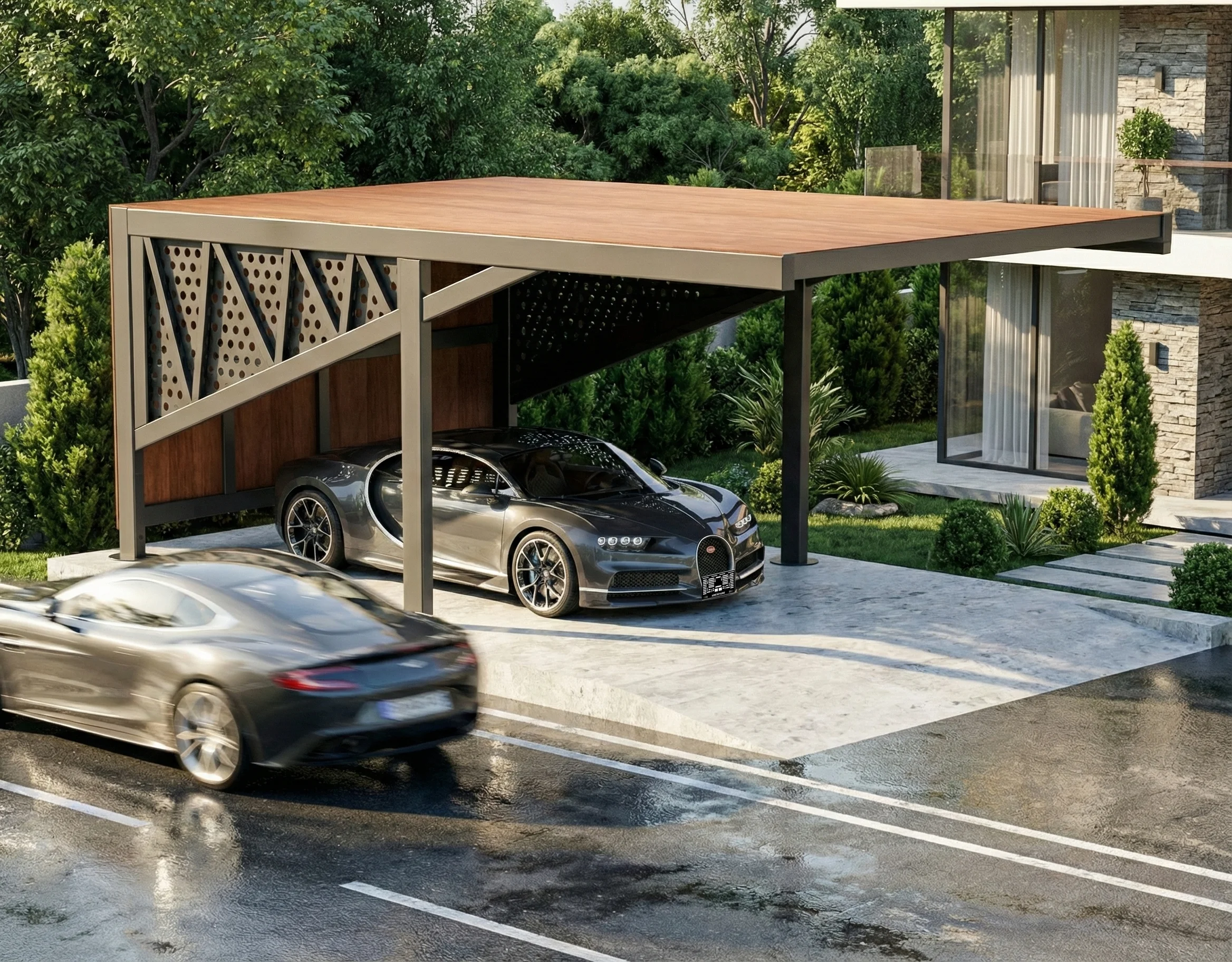 Model 6 - Tekli Açık Ev Garajı