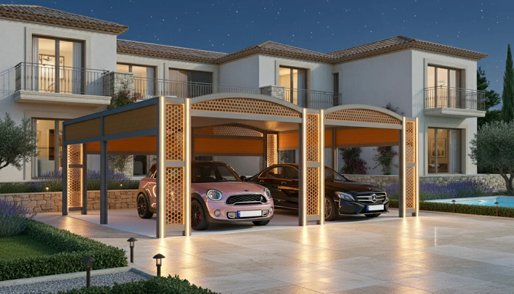 Model 1 - İkili Açık Işıklı Villa Garajı