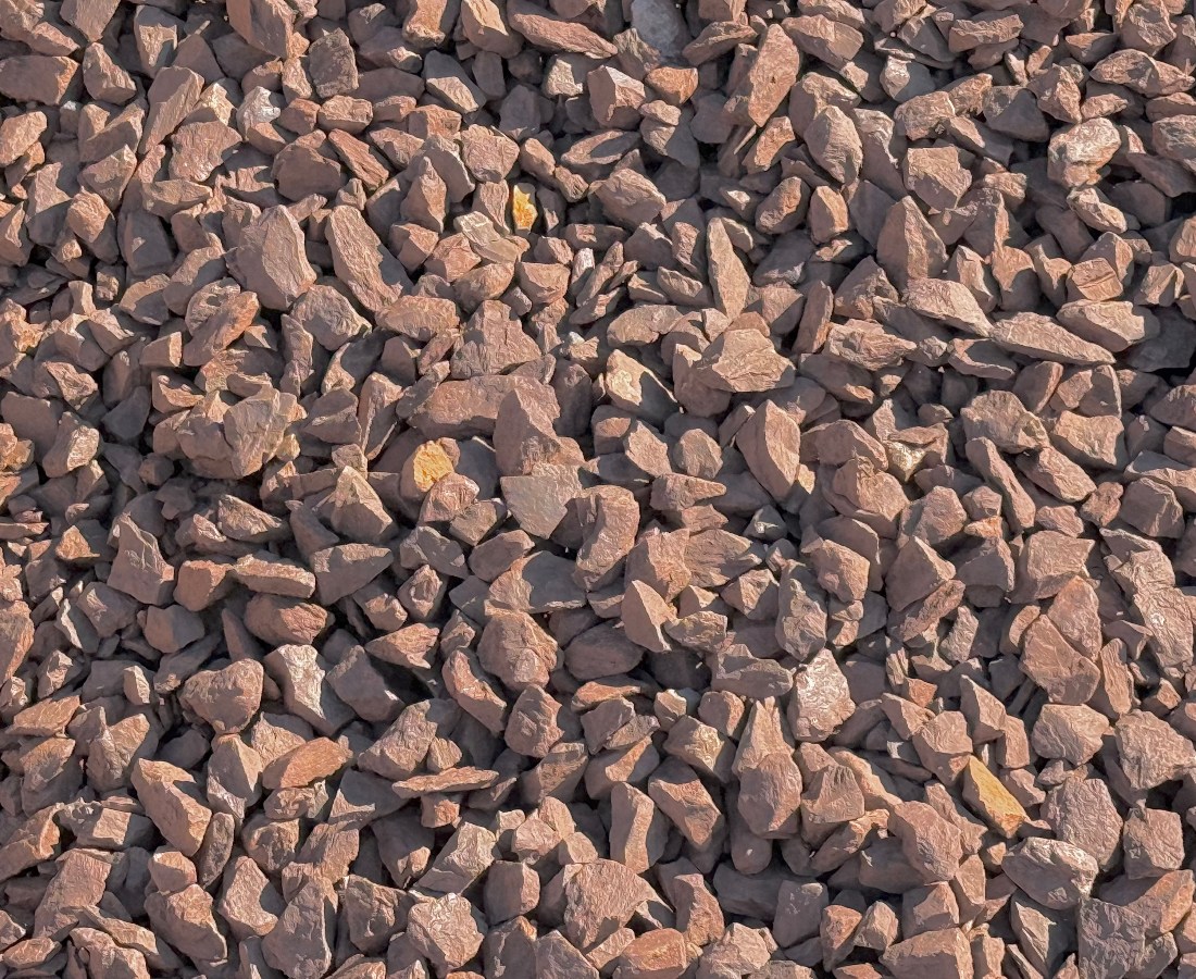 3/8 in Red Rock | $75 per ton | Foraker Landscaping Bucks County PA 3/8 in Red Rock – bulk stone and rock delivery Bucks County PA – river rock, red rock, modified stone