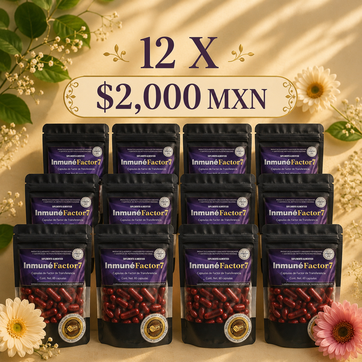 Promoción Inmune Factor 7 12 piezas