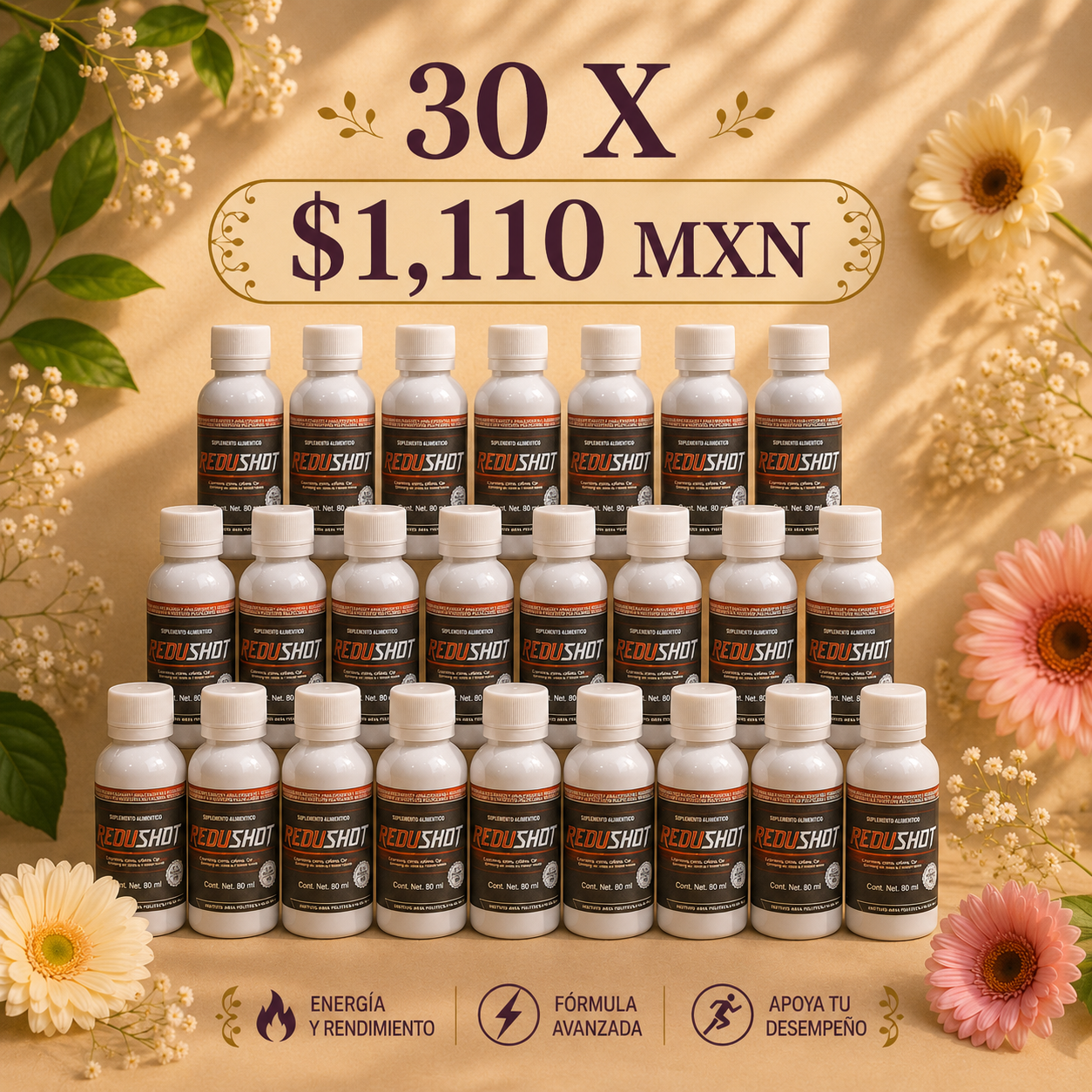 Promoción Redushot 30 piezas