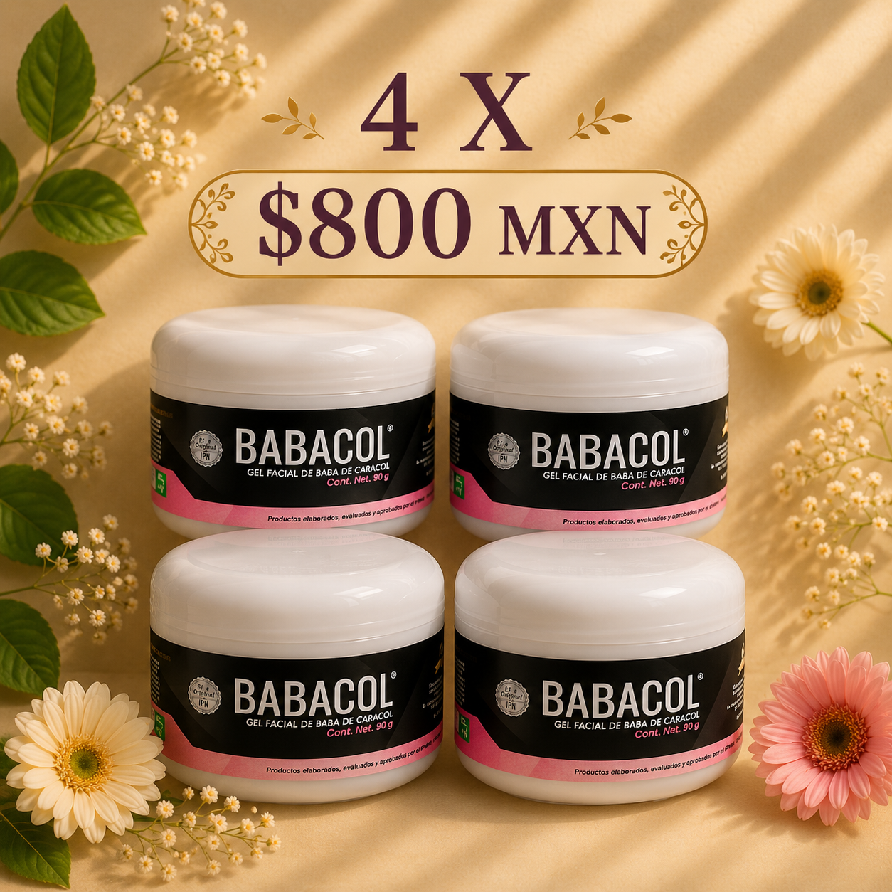 Promoción Babacol Gel 4 piezas
