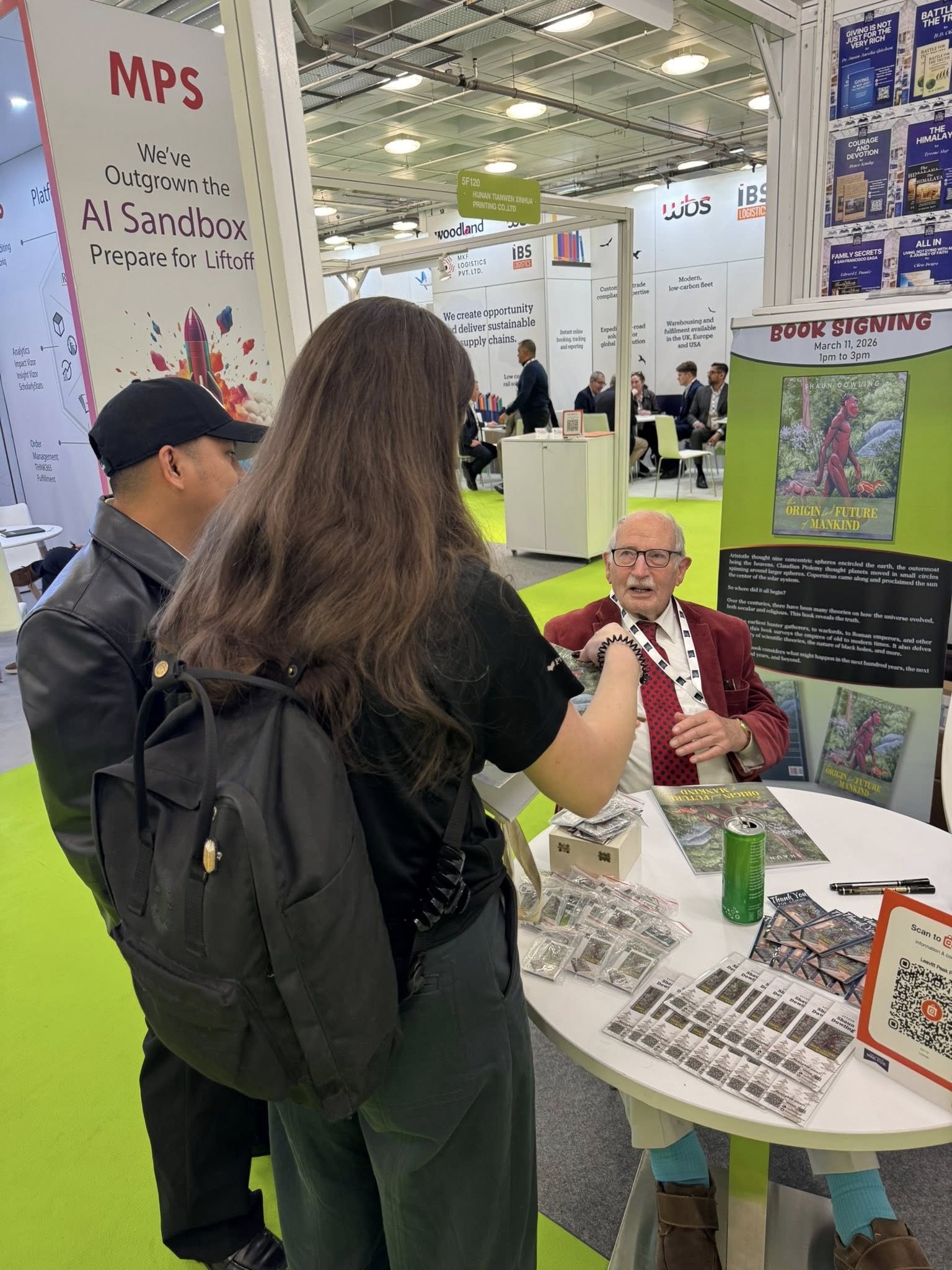 Shaun Dowling meeting fans at London Book Fair 2026