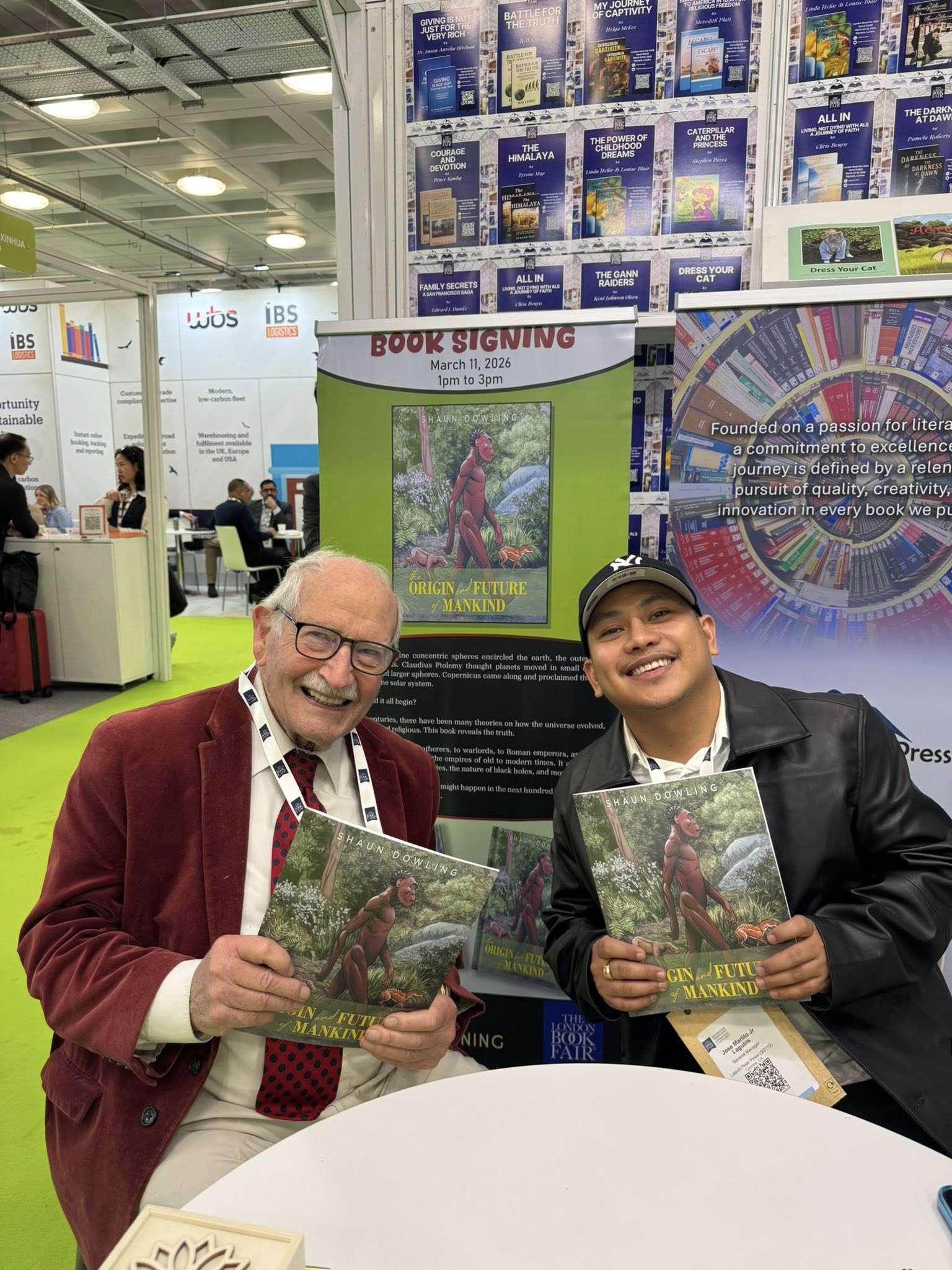 Shaun Dowling signing copies at London Book Fair 2026