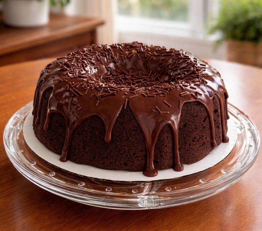 Bolo de Chocolate com Brigadeiro