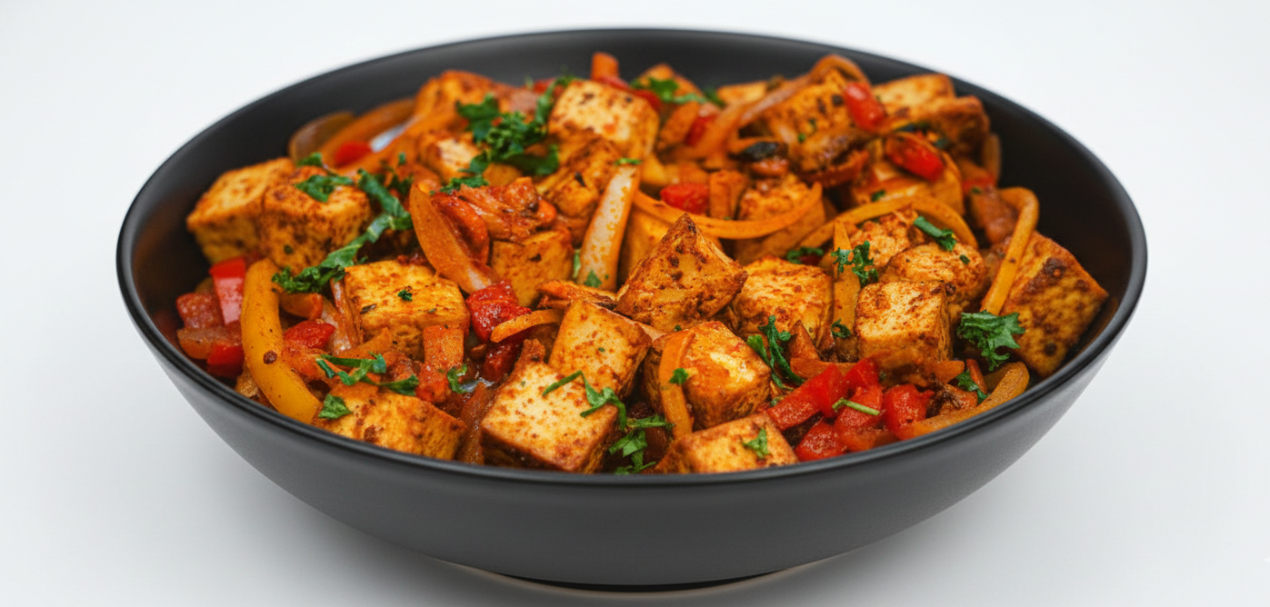 All Natural Baked Tofu and Mushrooms