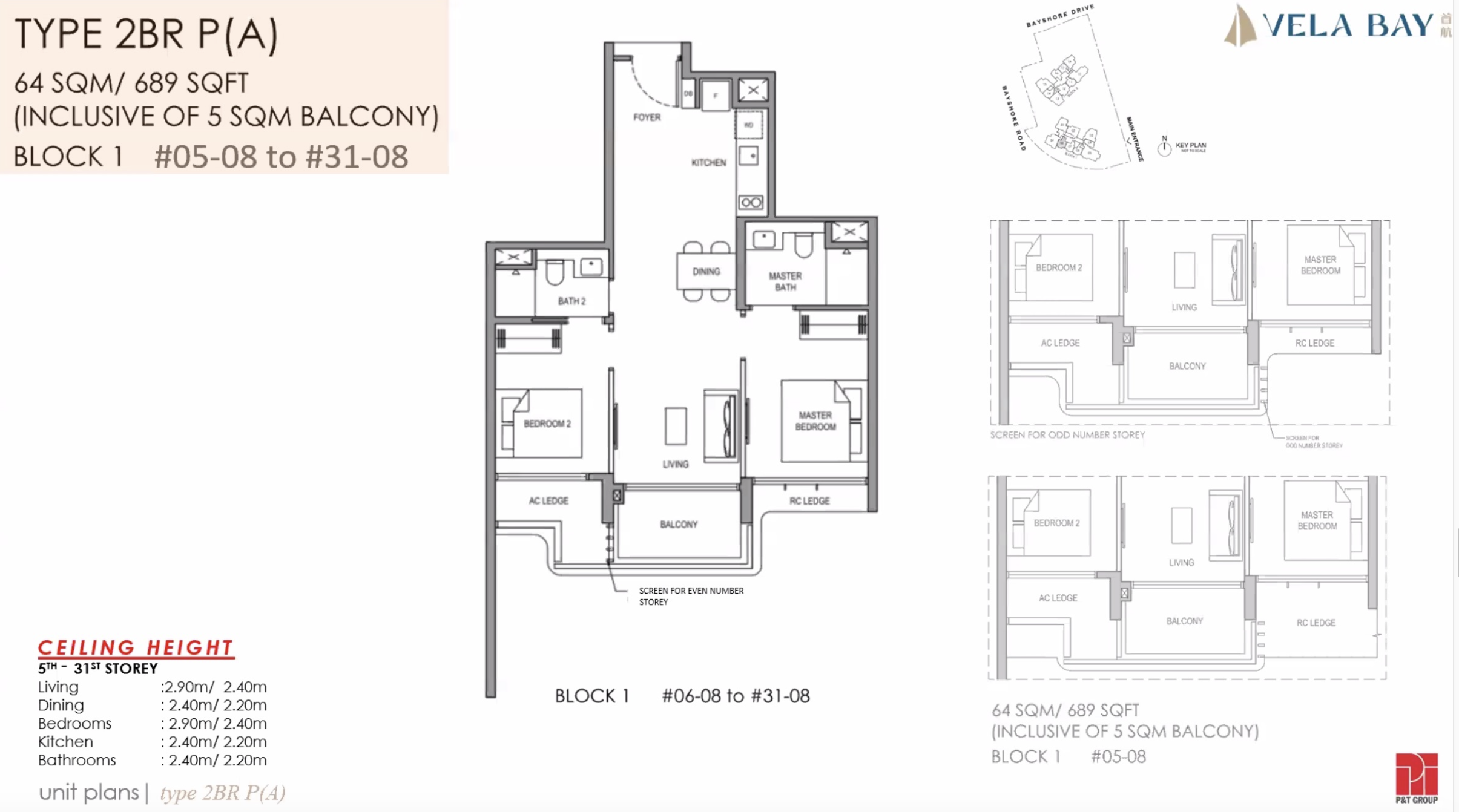 Vela Bay 2 BEDROOM LAYOUT Singapore Bayshore