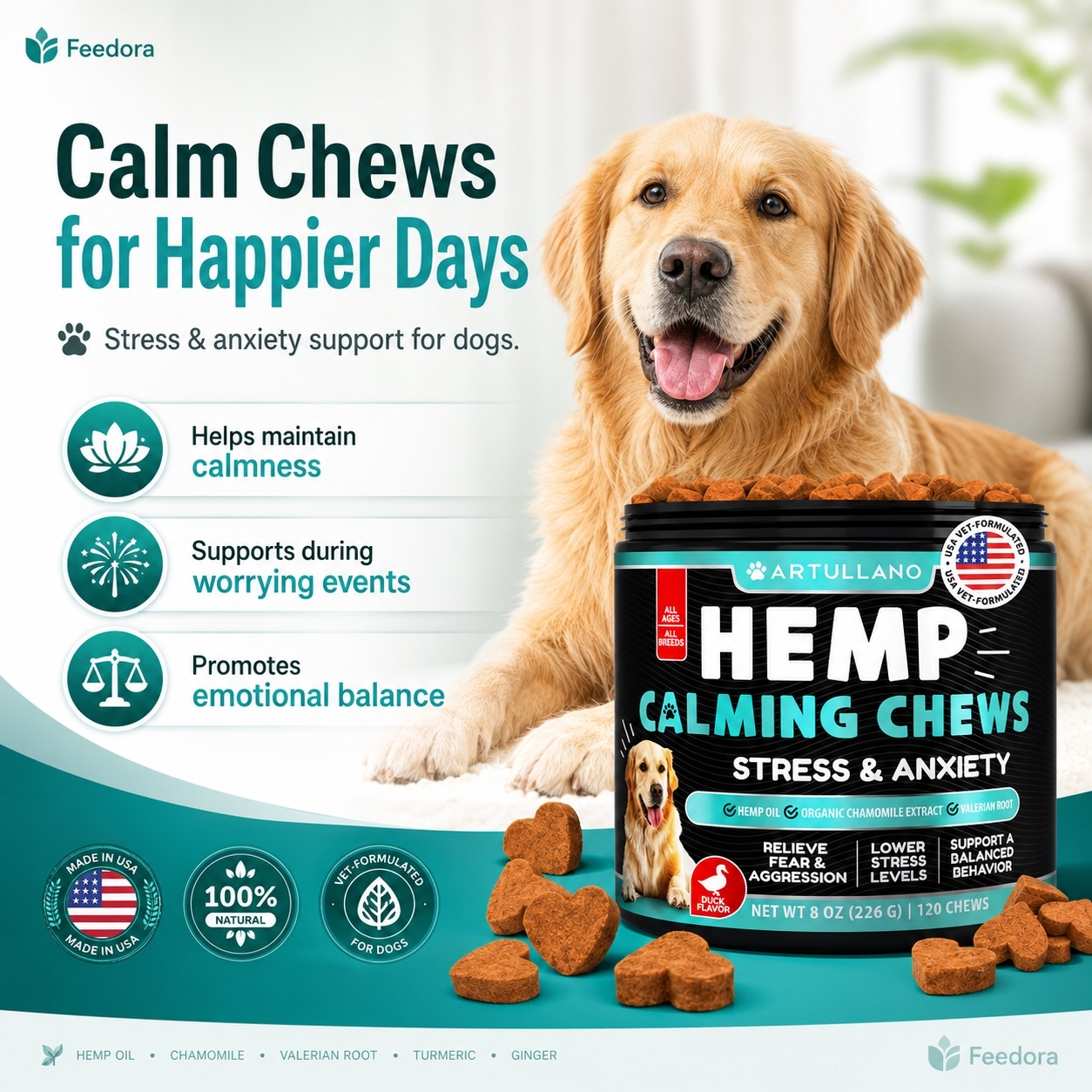 Hemp Calming Chews for Dogs