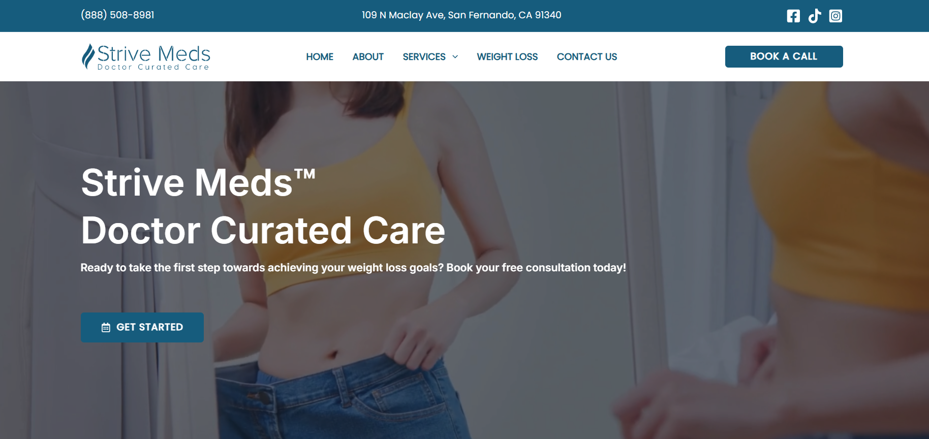 Strive Meds website screenshot