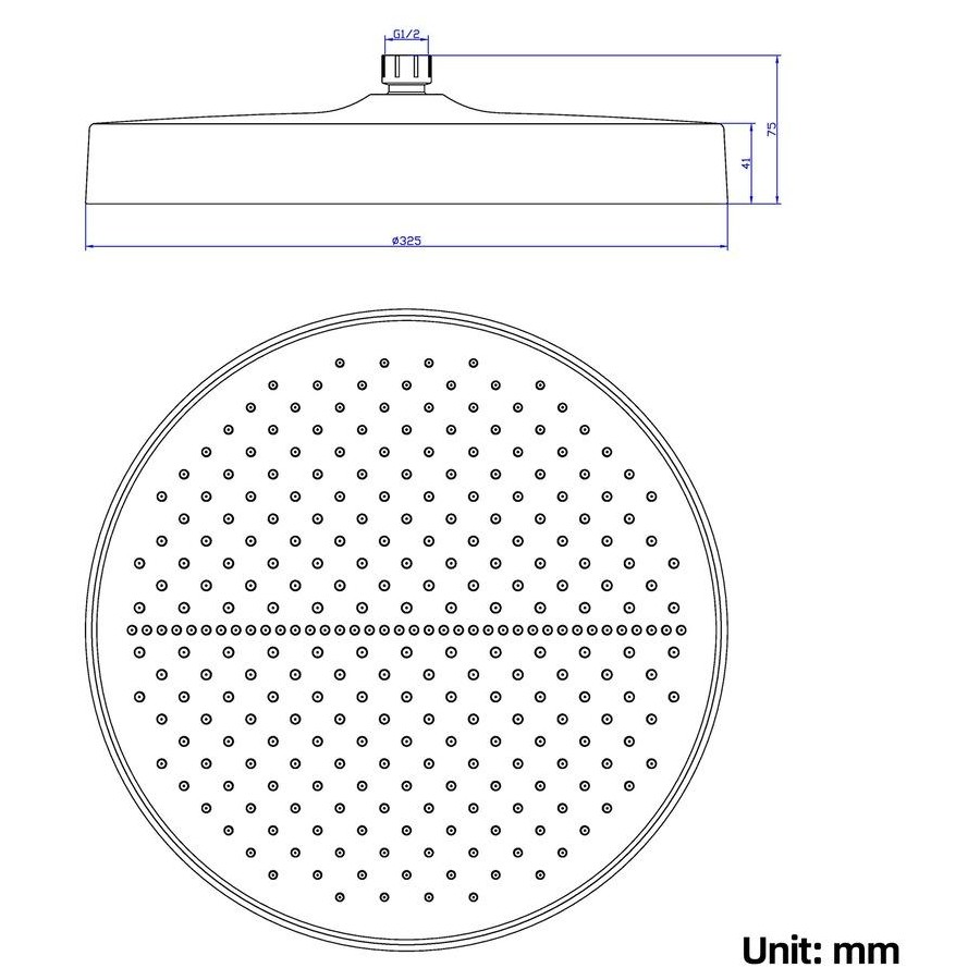 ზედა დუში (წვიმის ეფექტით) — UltraFlow სერია Rain Shower Head — UltraFlow Series thumbnail 2