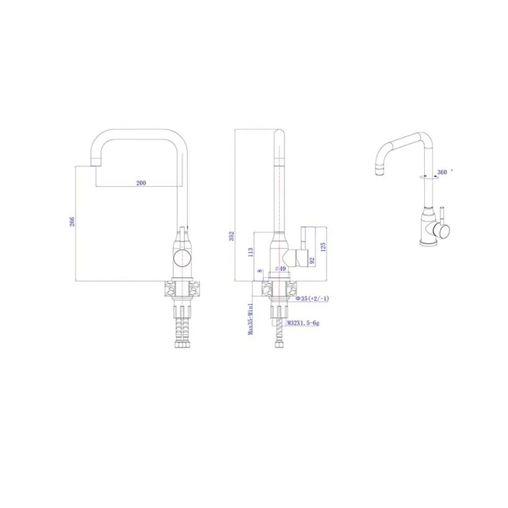 სამზარეულოს ონკანი Stone Finish Kitchen Faucet — Premium Edition thumbnail 2