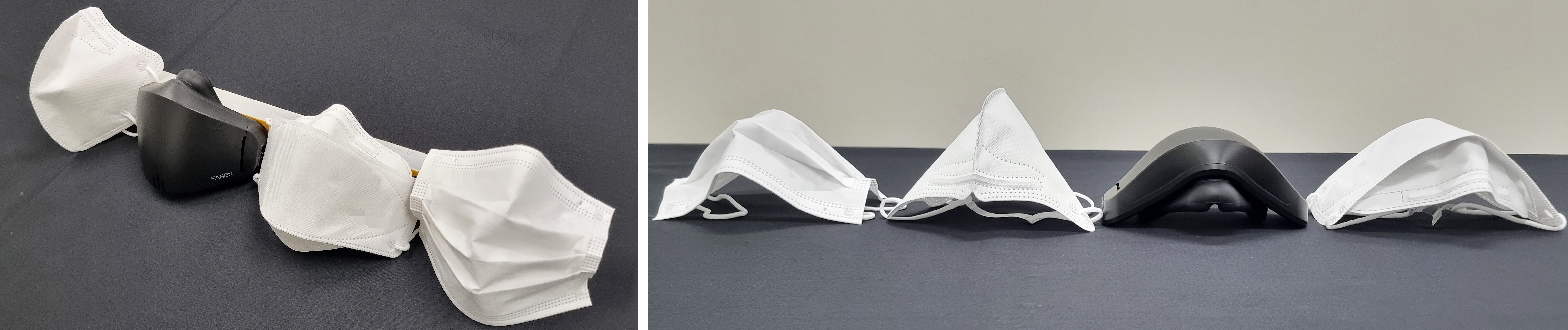 FANON size comparison with disposable mask