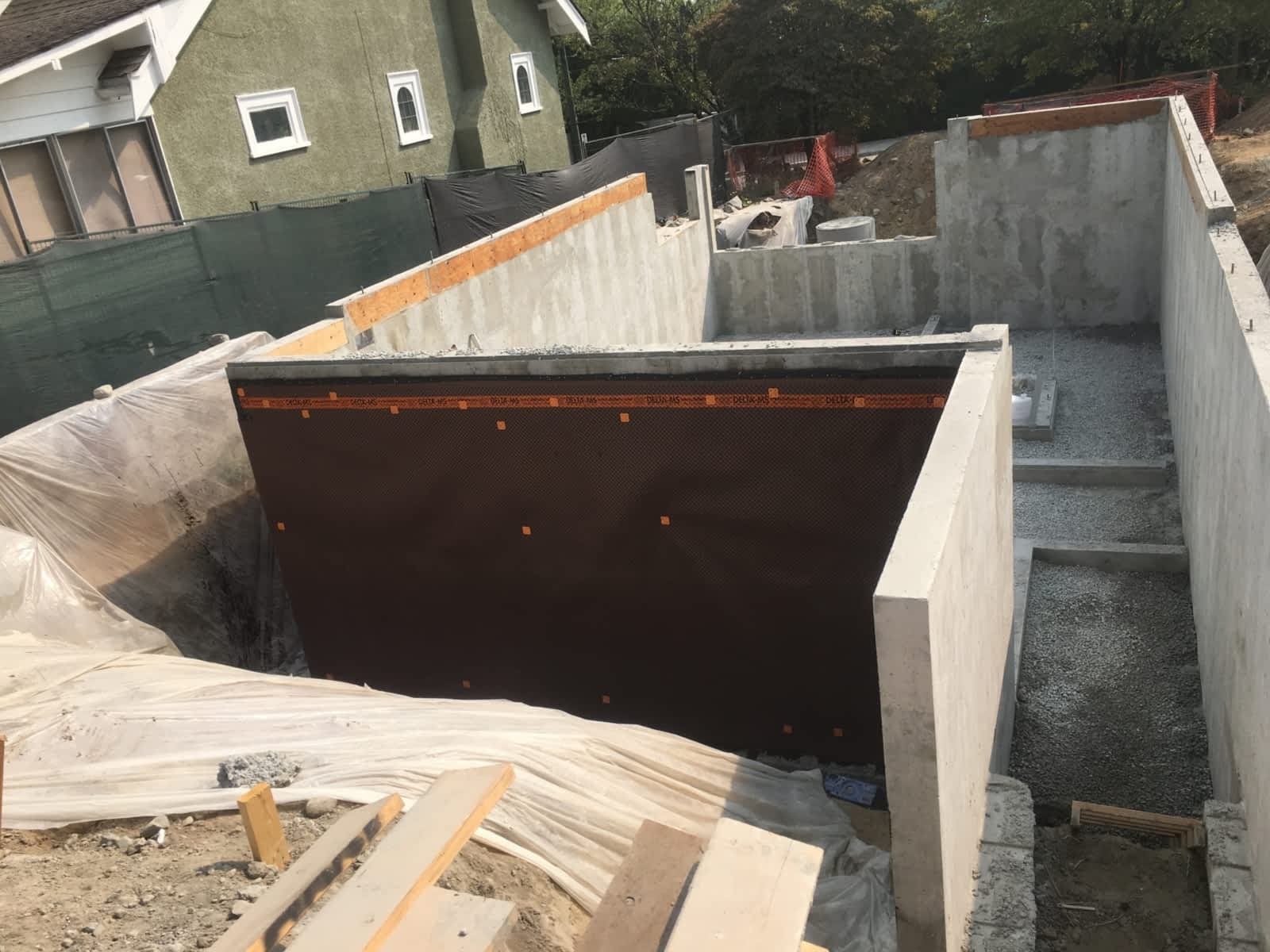 Dry finished basement after residential waterproofing in BC