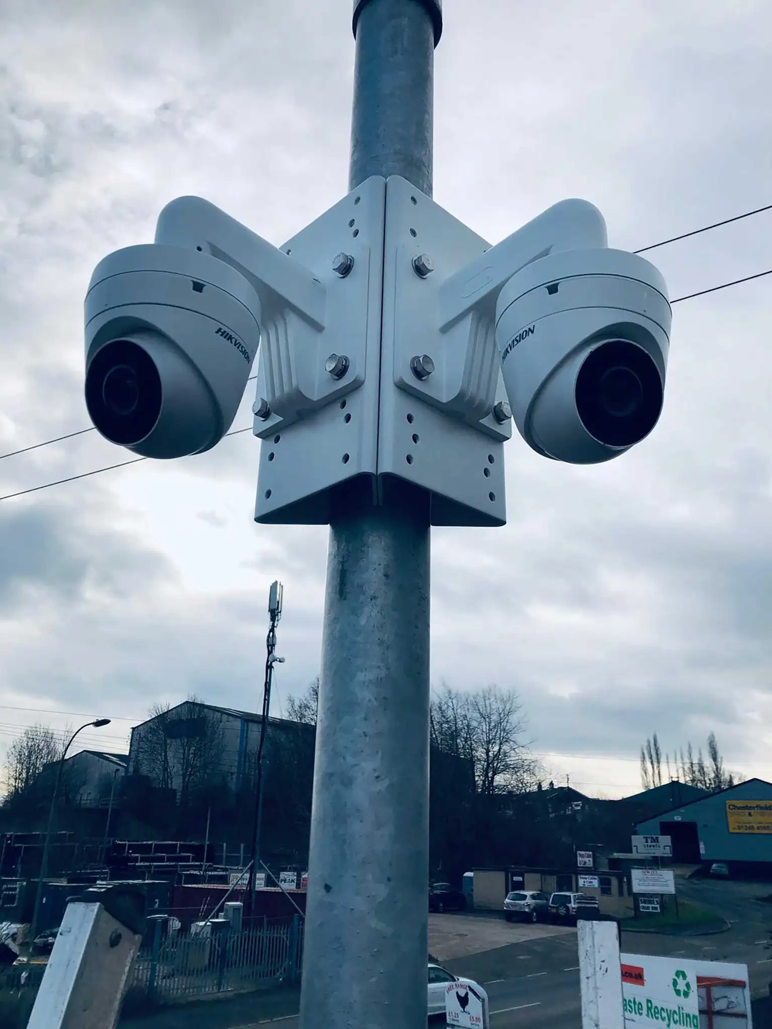 Commercial CCTV installation on business premises