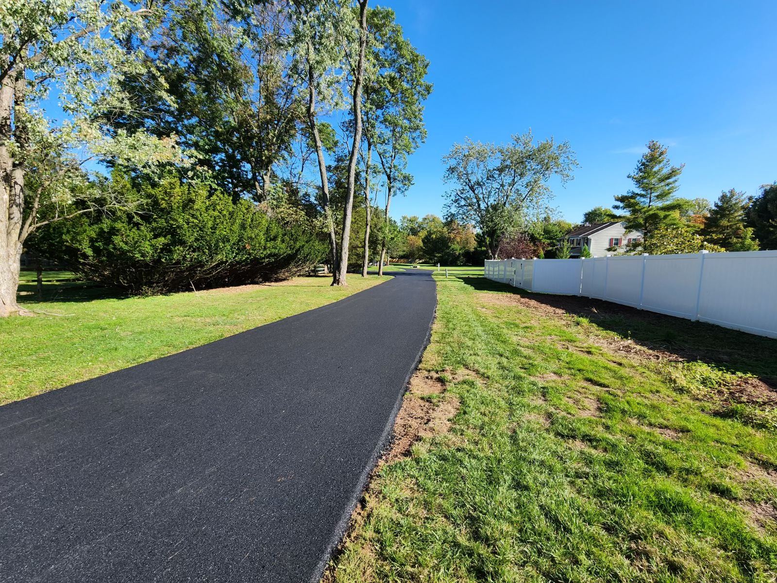 Beautifully paved residential driveway in front of a Pennsylvania home