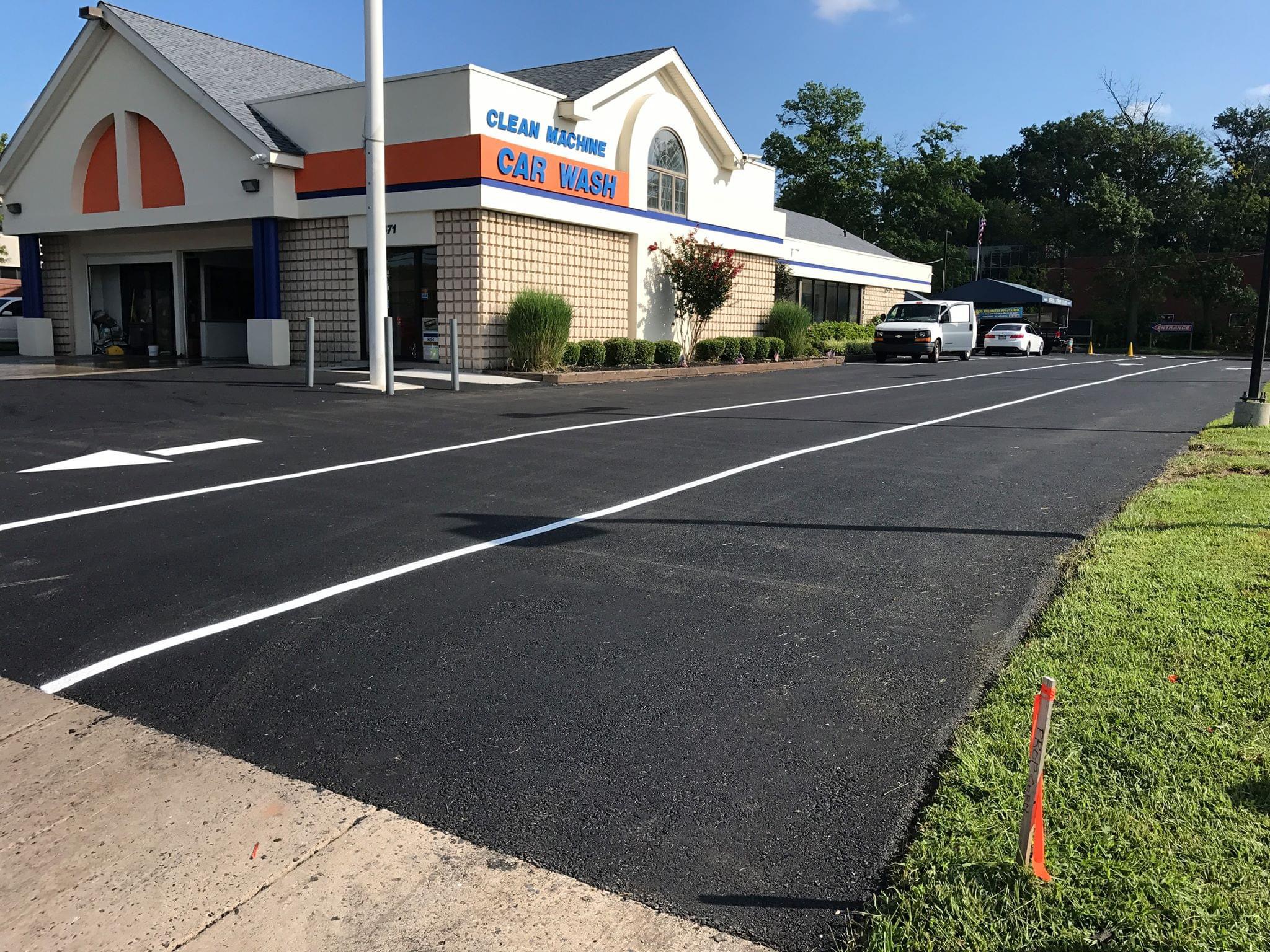 Commercial asphalt paving surface preparation and grading