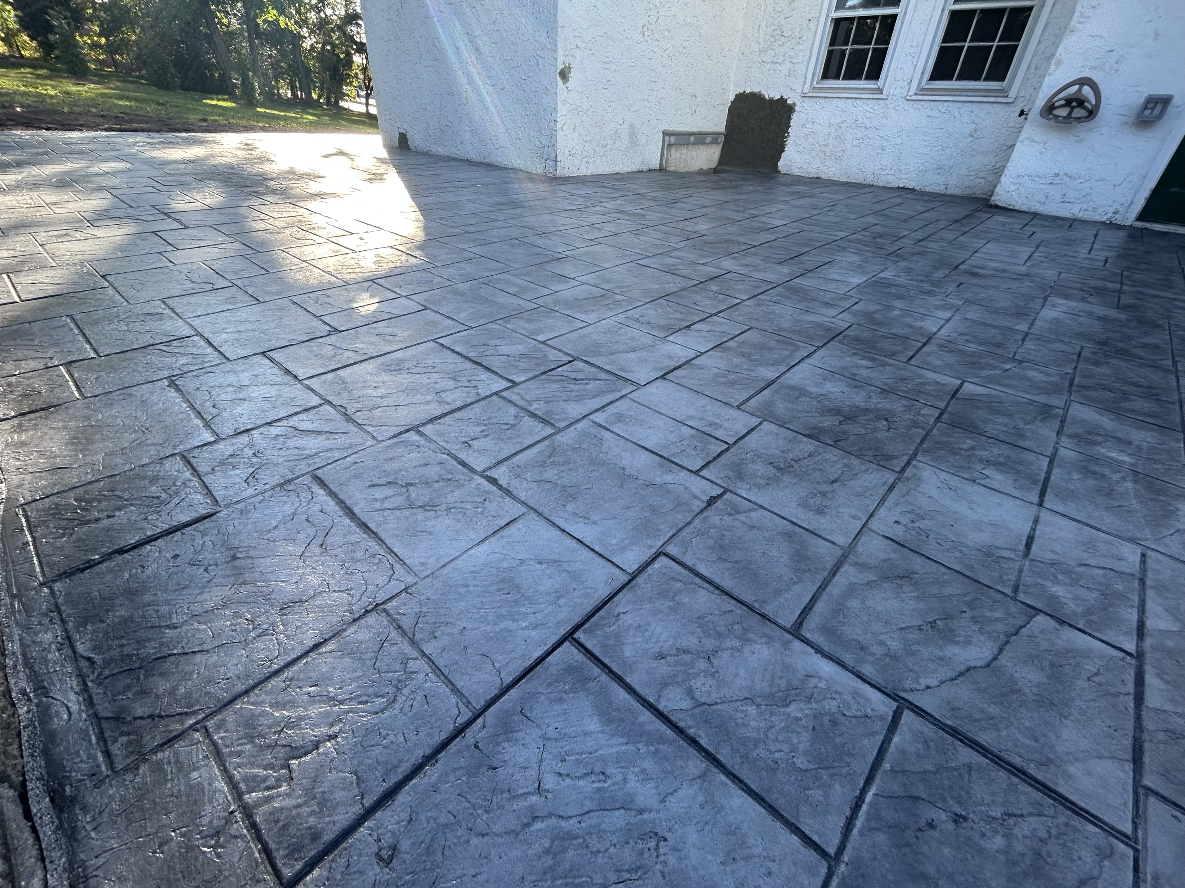 Stamped Concrete Patio & Walkway