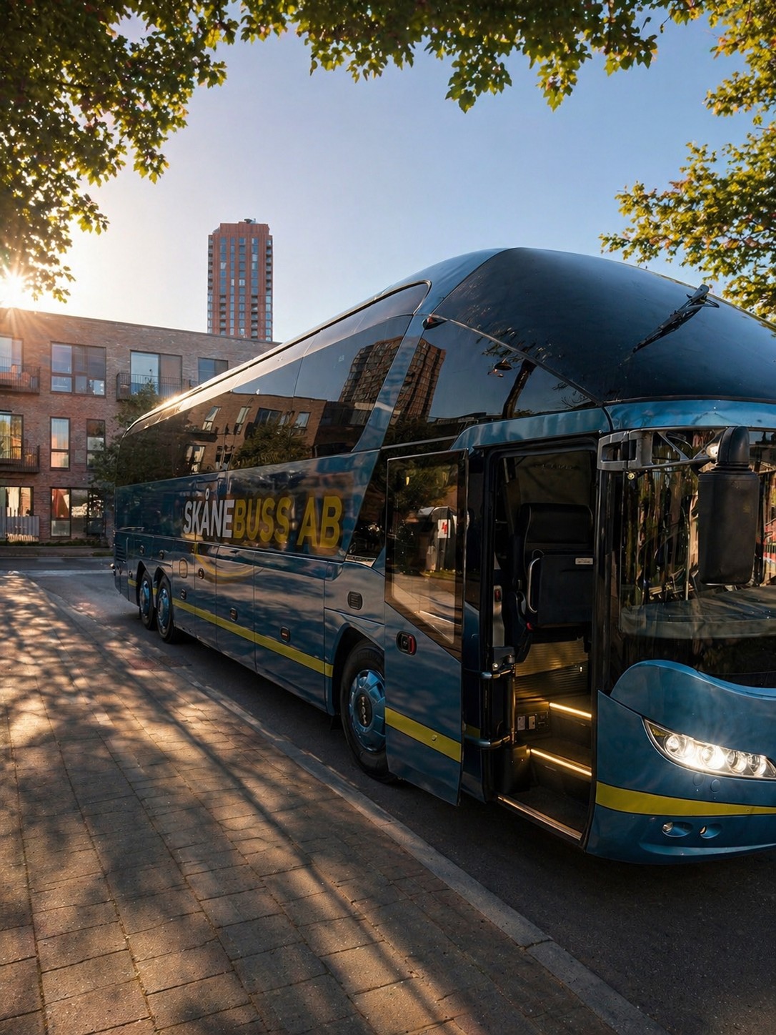 Bus exterior front view