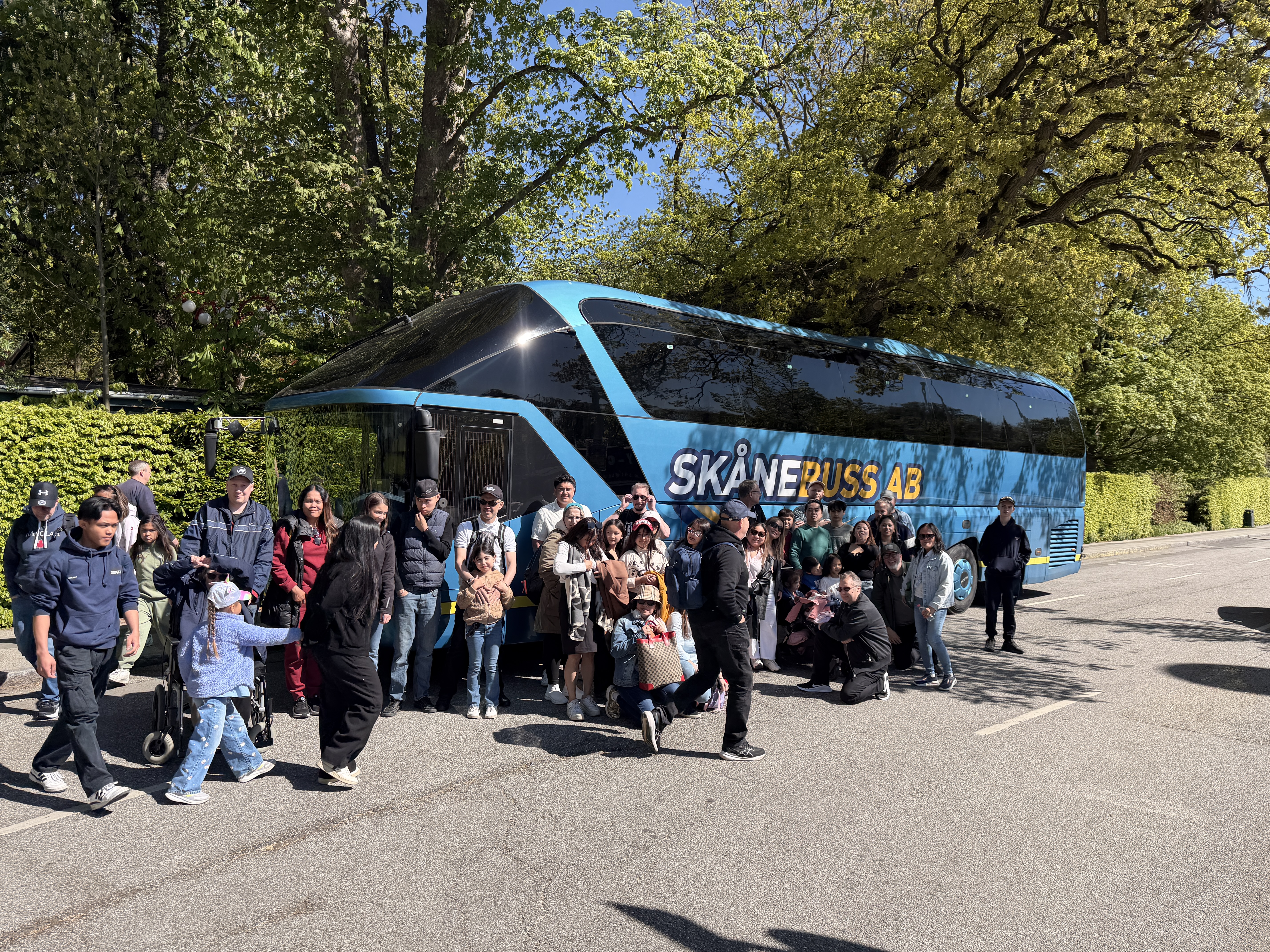 Bus exterior side view