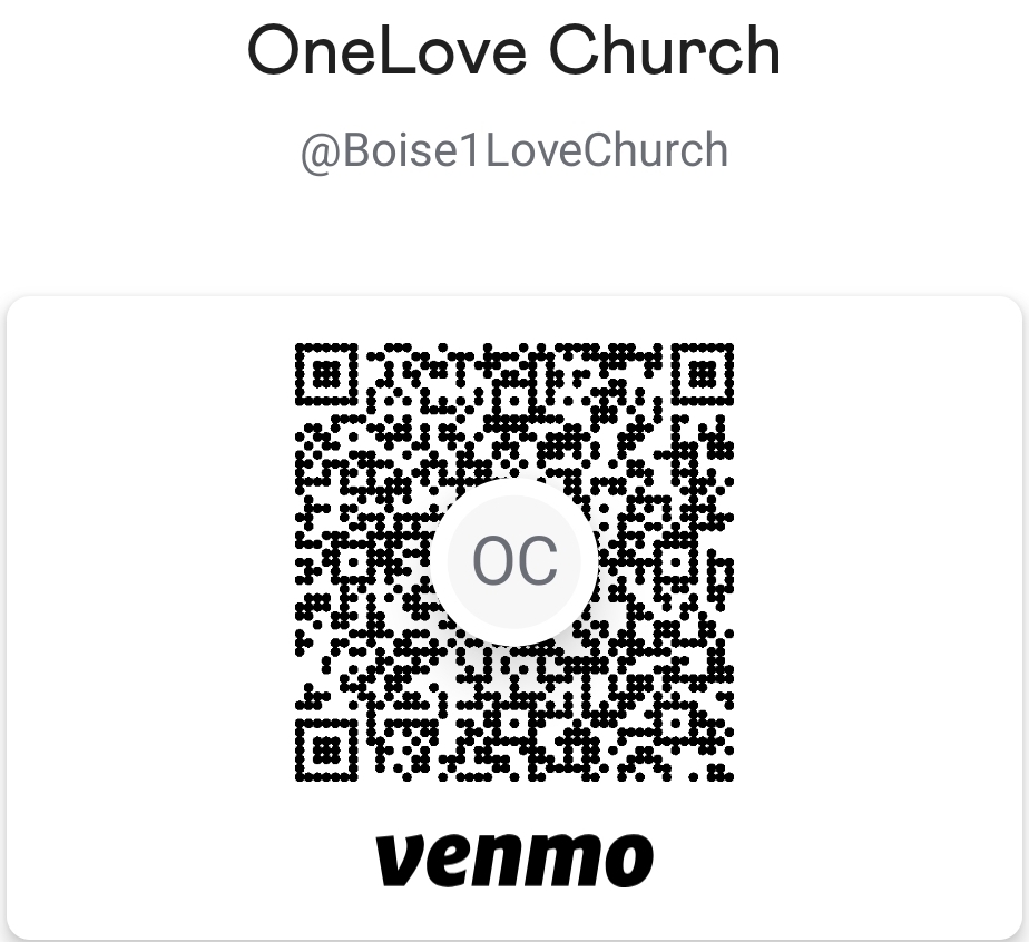 Venmo QR code for 1Love Christian Church in Boise